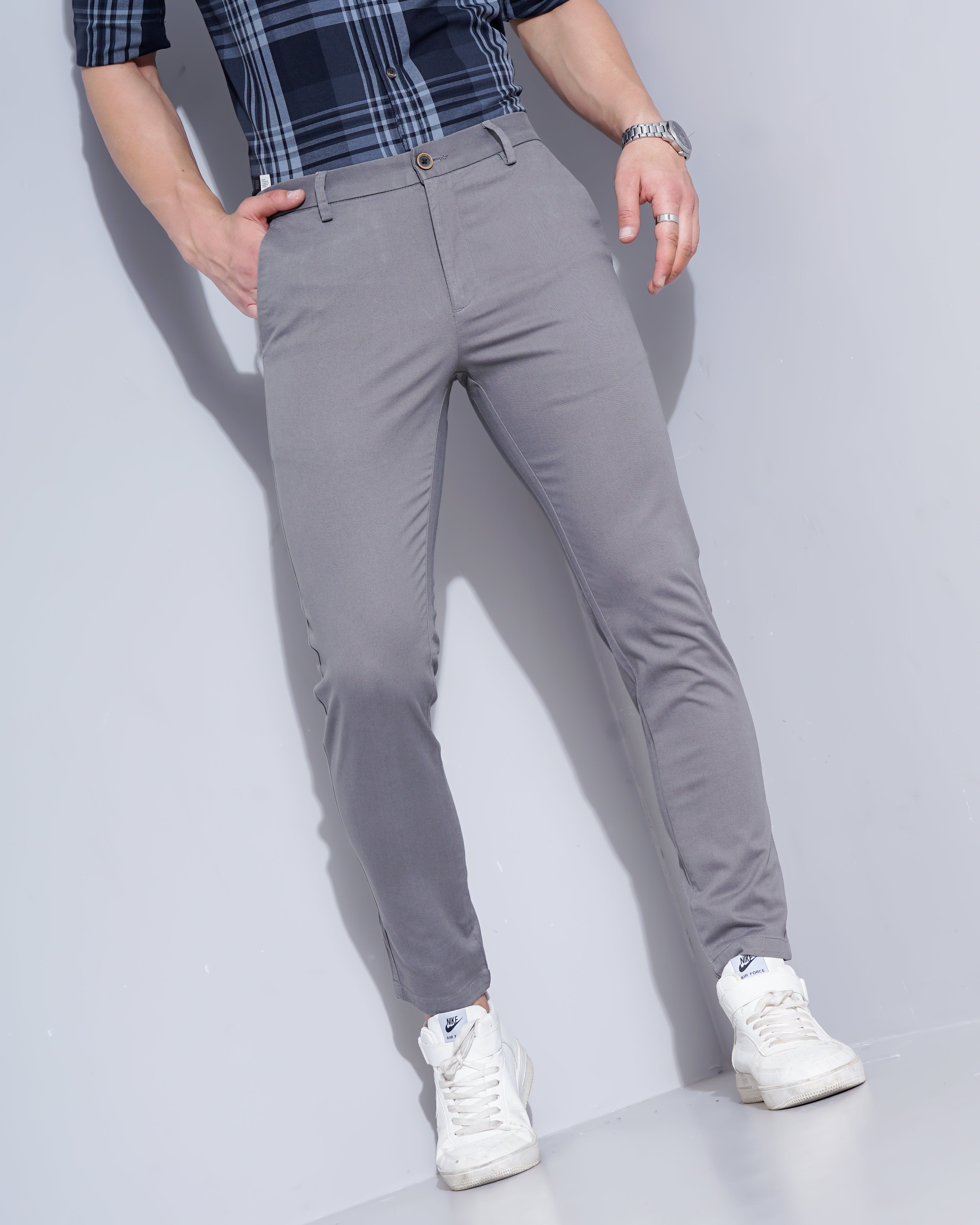 Slim Fit Flat-Front Chinos