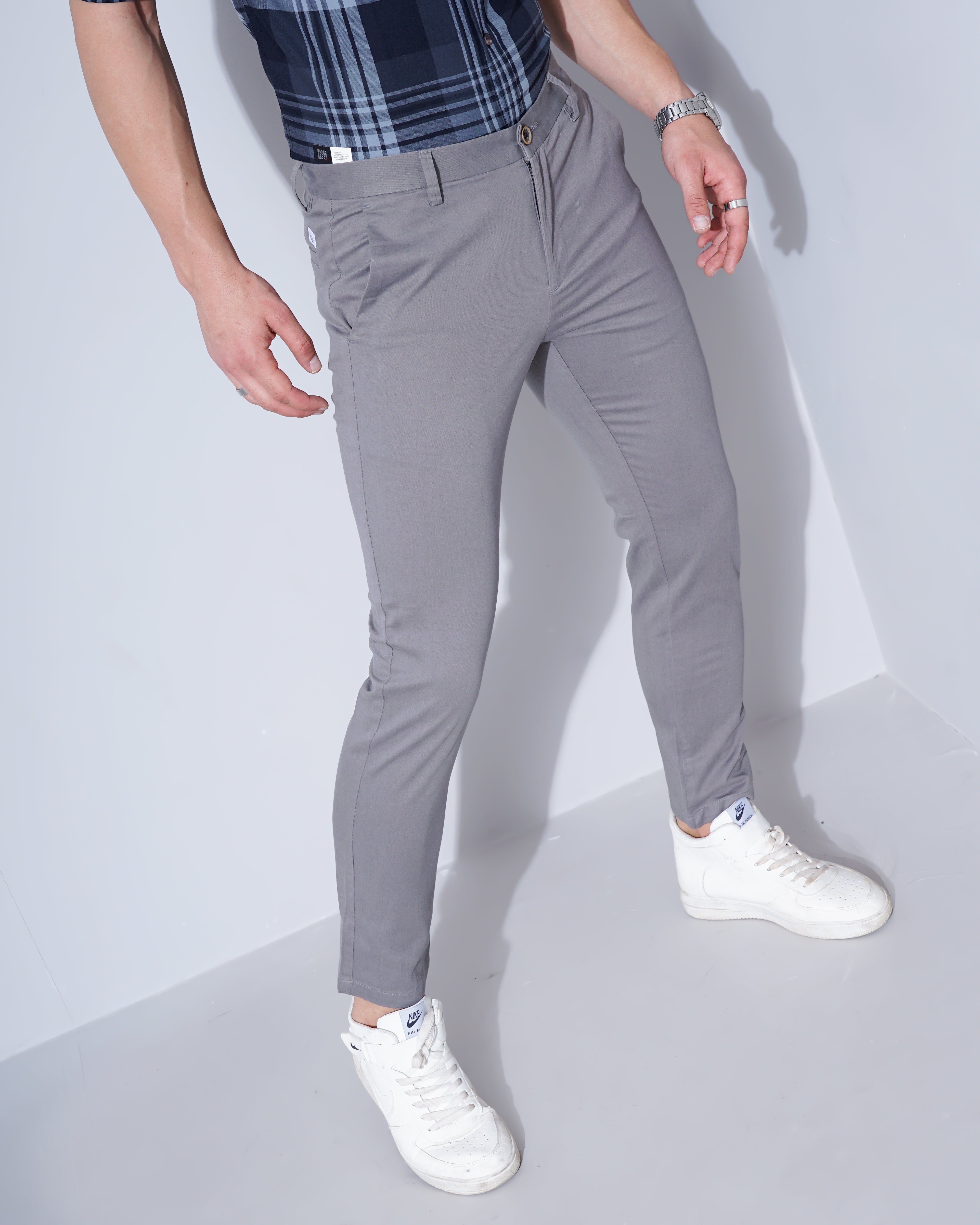 Slim Fit Flat-Front Chinos