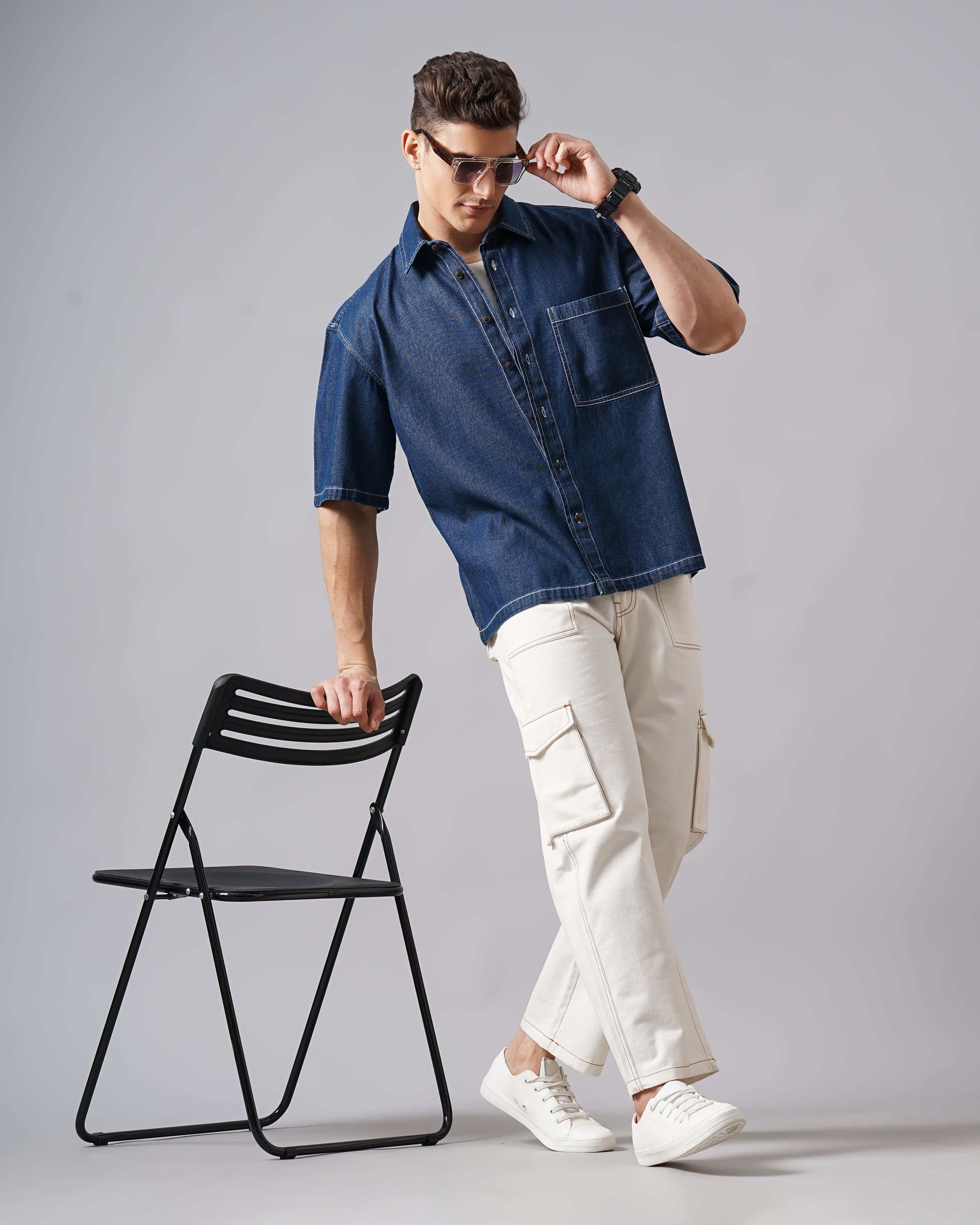 MEN'S OVERSIZED DENIM SHIRT