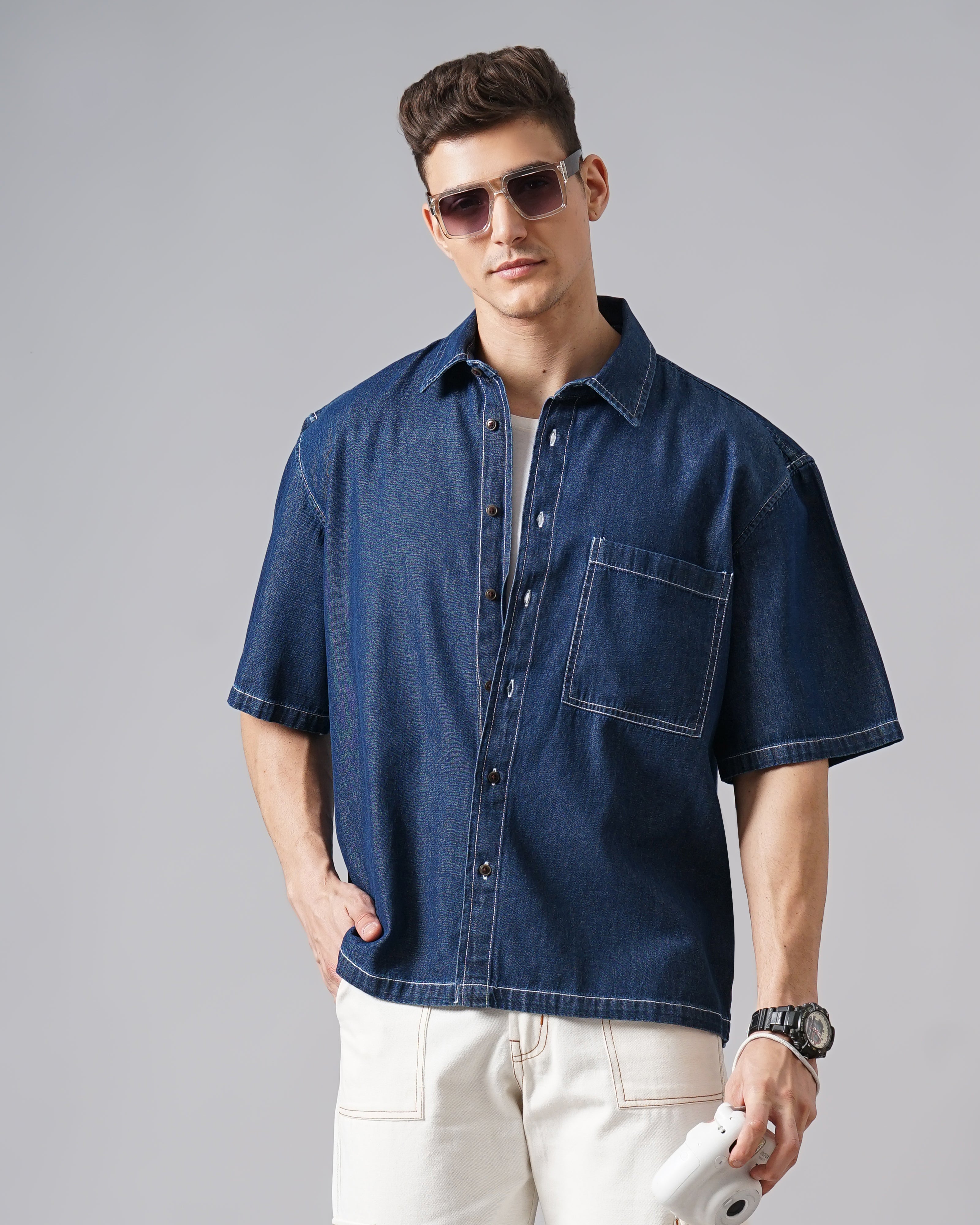 MEN'S OVERSIZED DENIM SHIRT