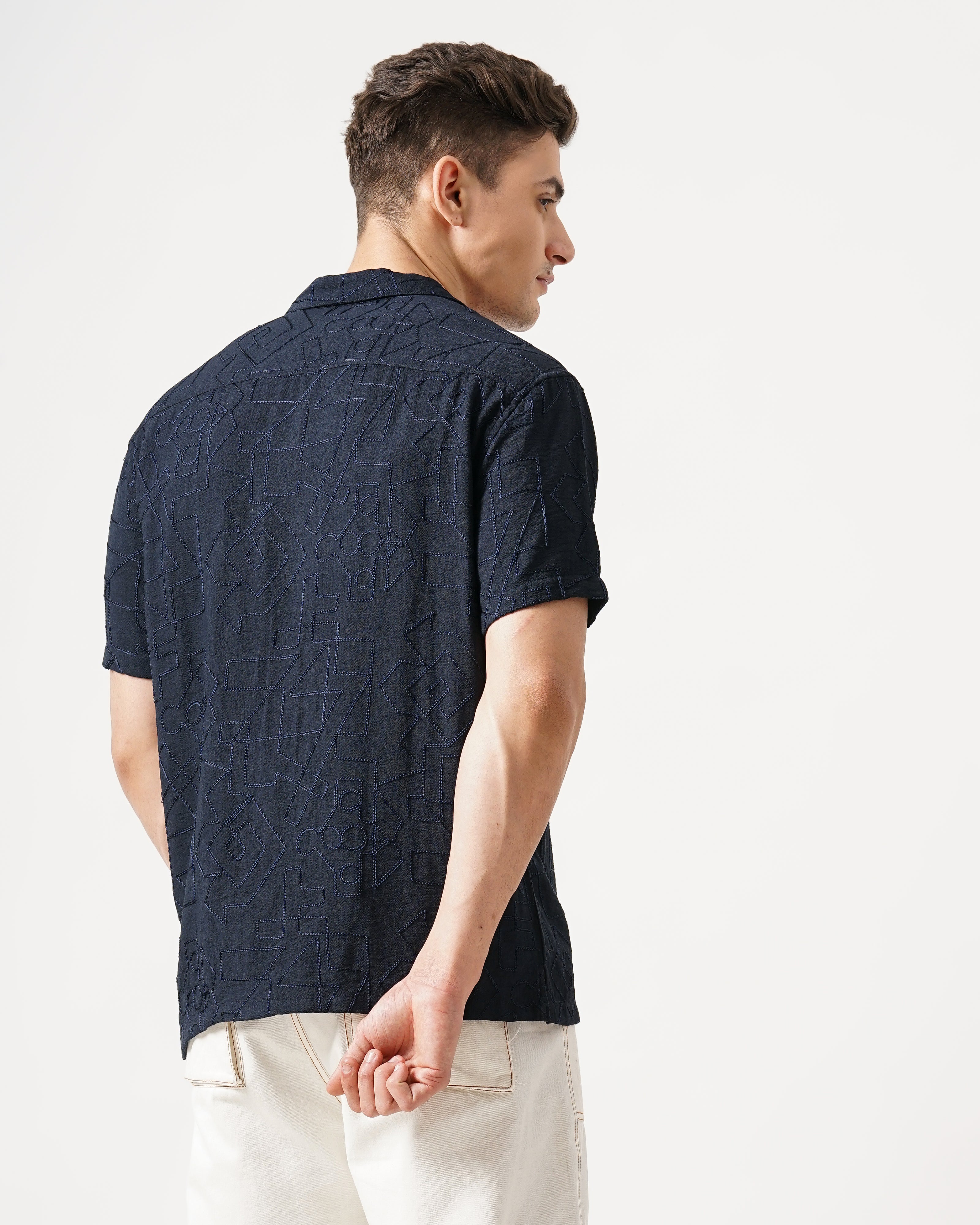 MEN'S SELF DESIGN SHIRT