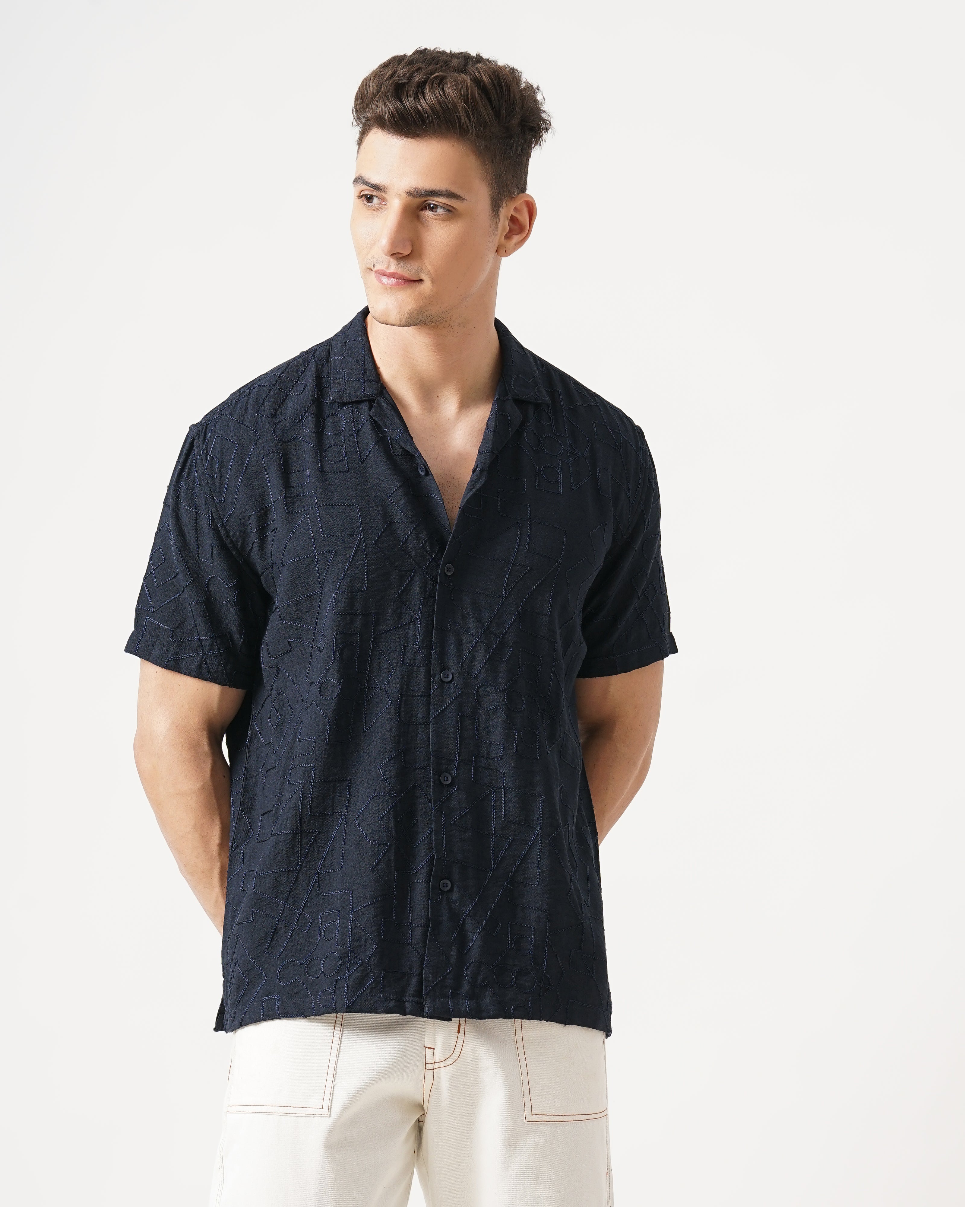MEN'S SELF DESIGN SHIRT