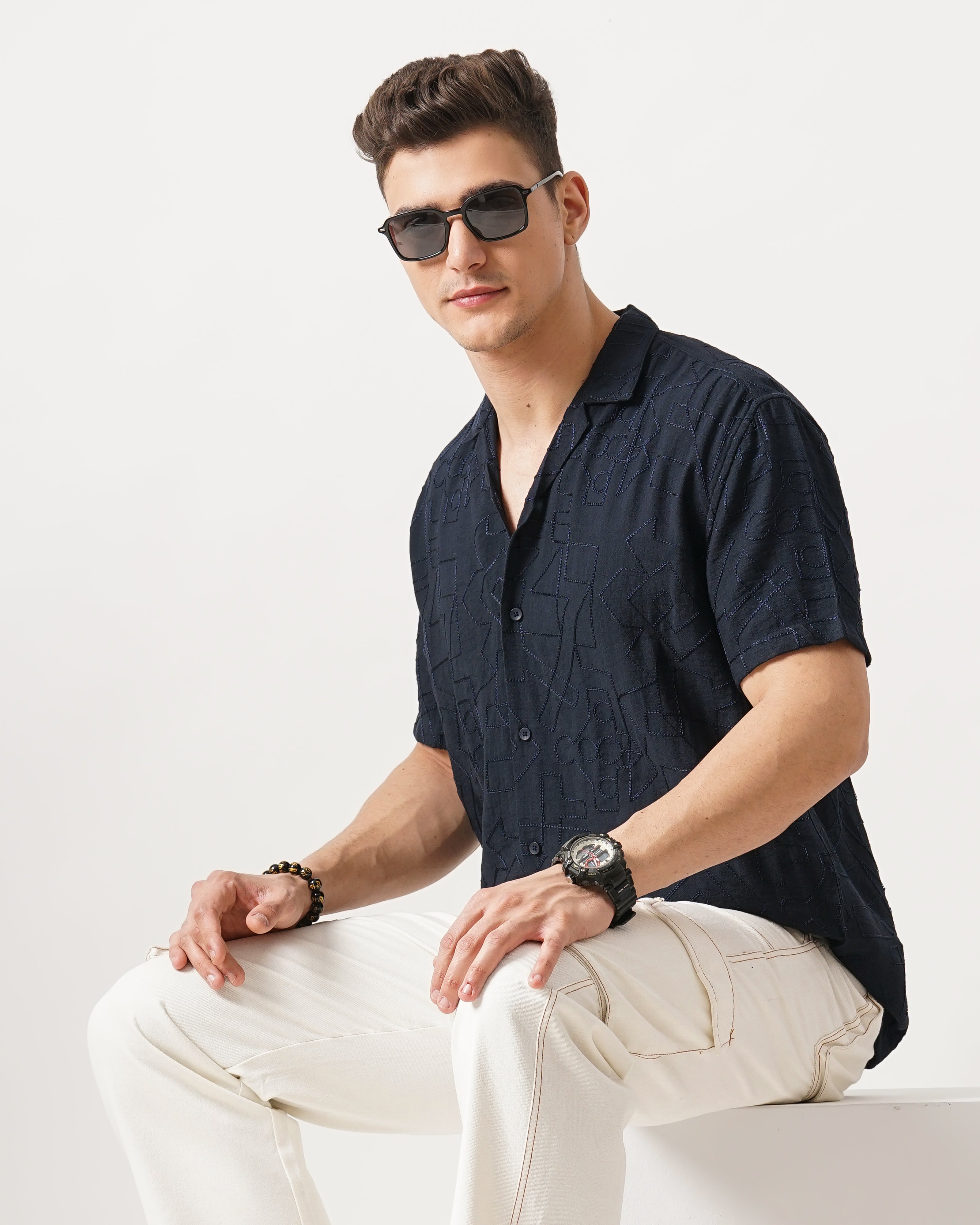 MEN'S SELF DESIGN SHIRT