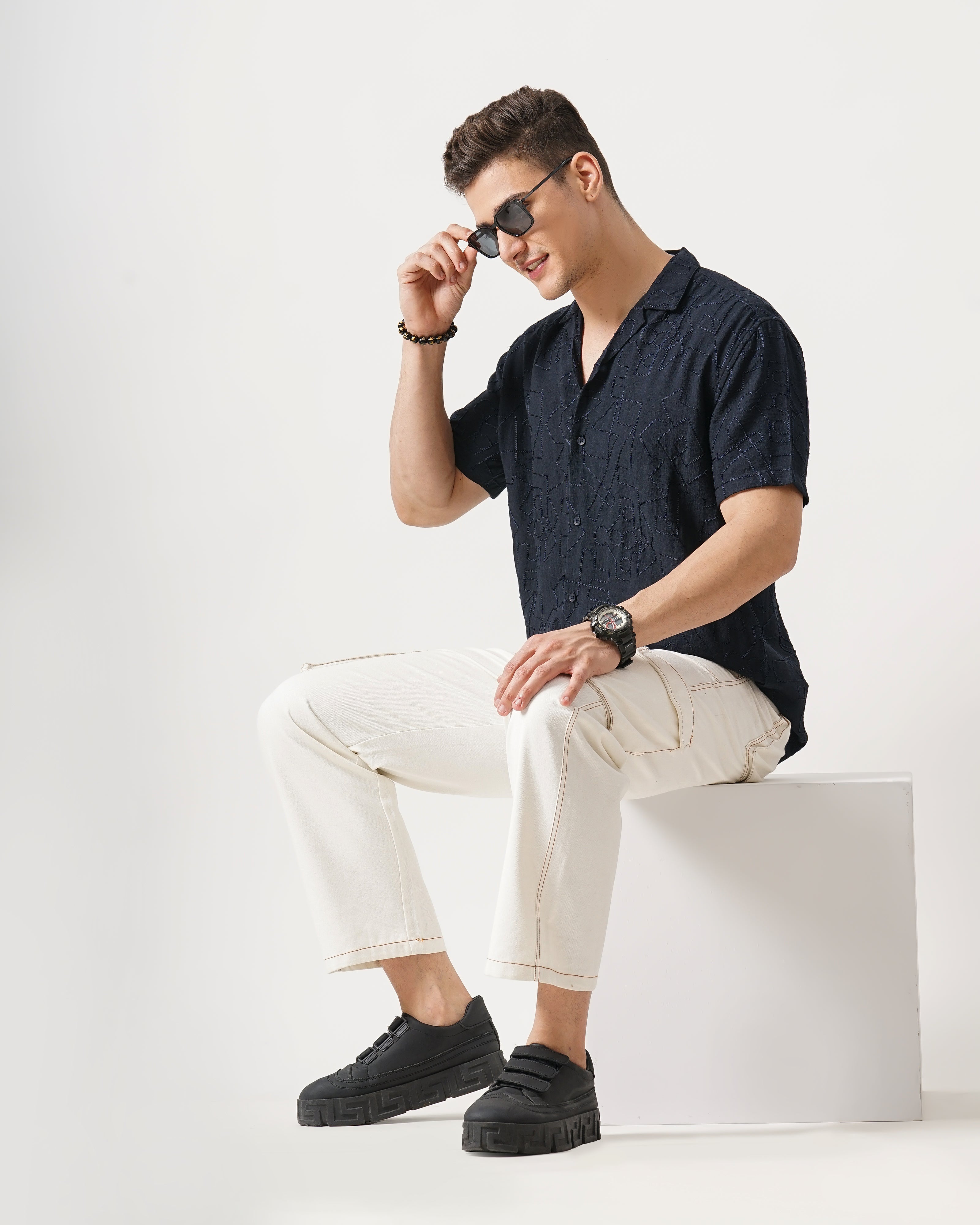 MEN'S SELF DESIGN SHIRT