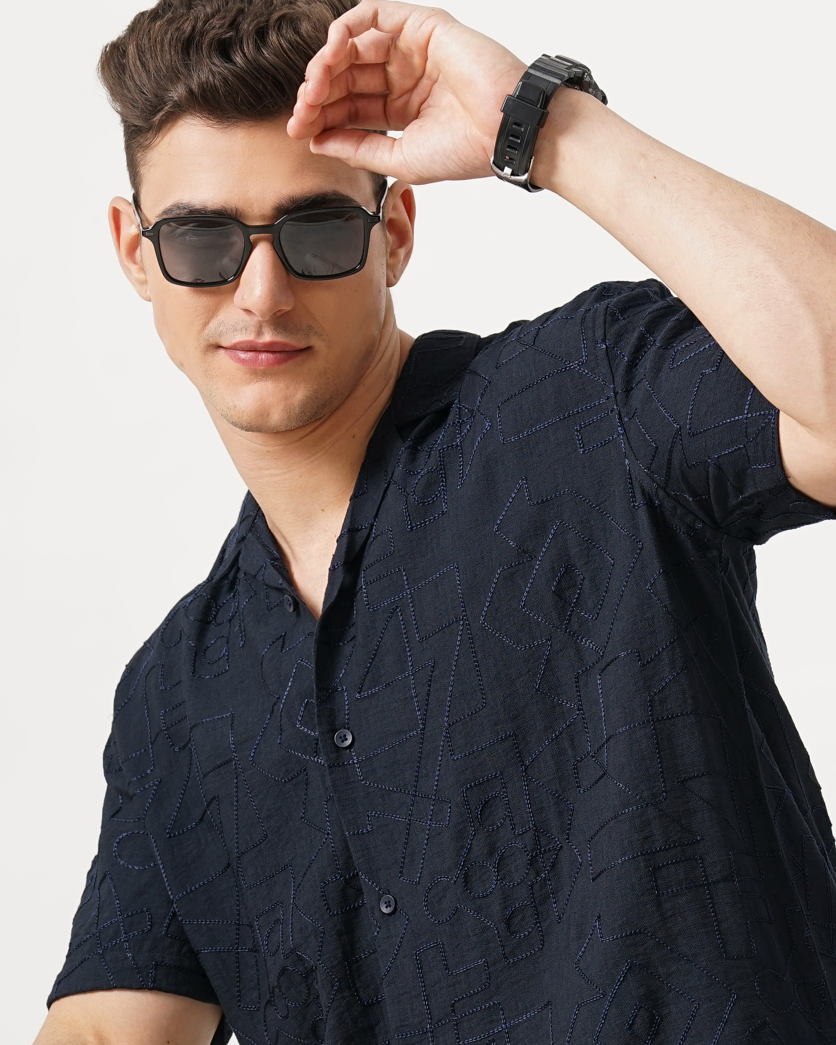 MEN'S SELF DESIGN SHIRT