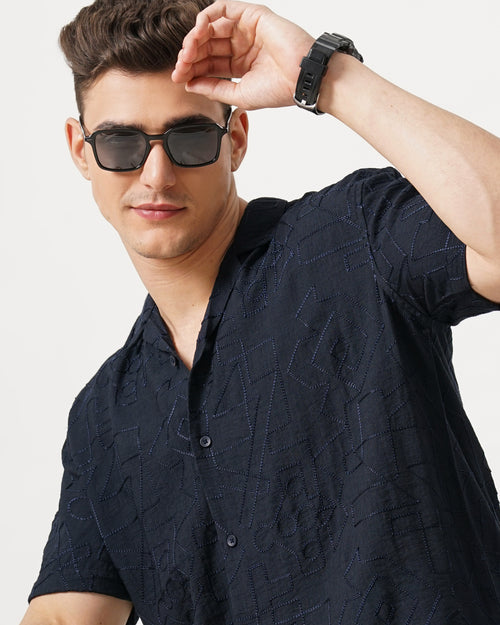 MEN'S SELF DESIGN SHIRT