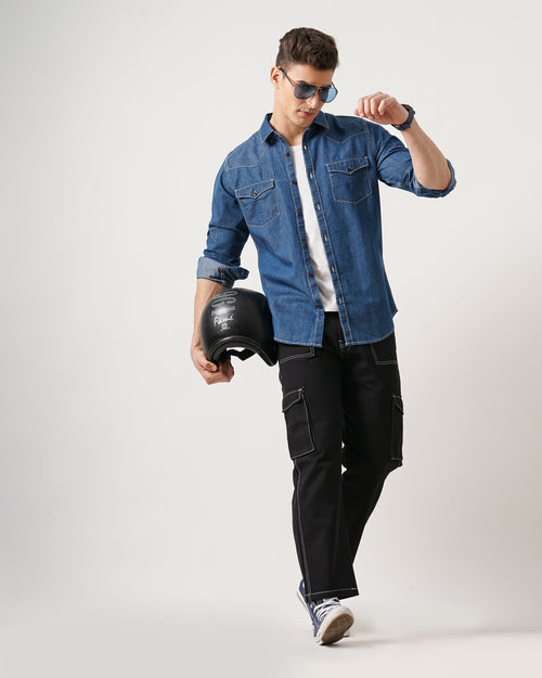men's denim shirt