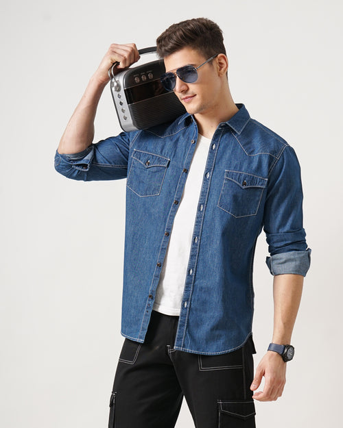 men's denim shirt