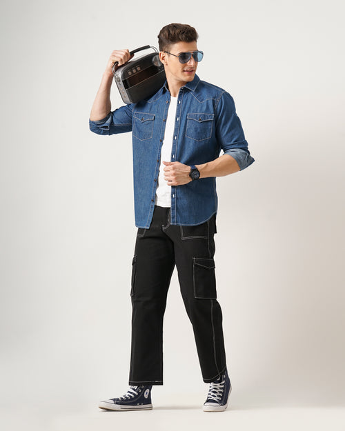 men's denim shirt