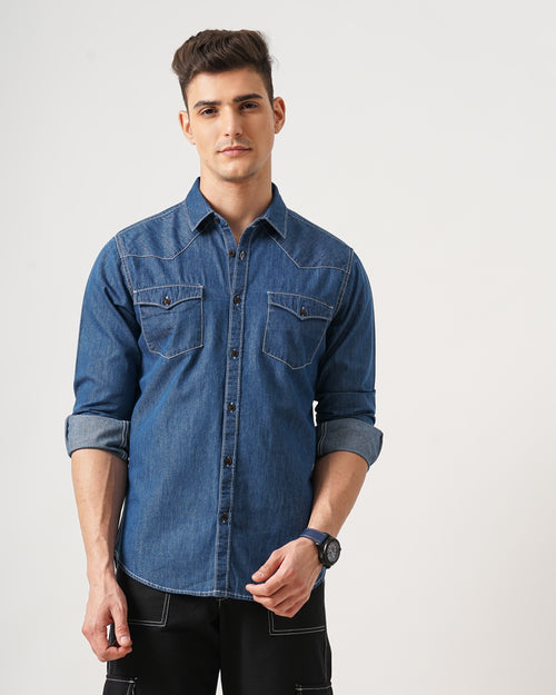 men's denim shirt