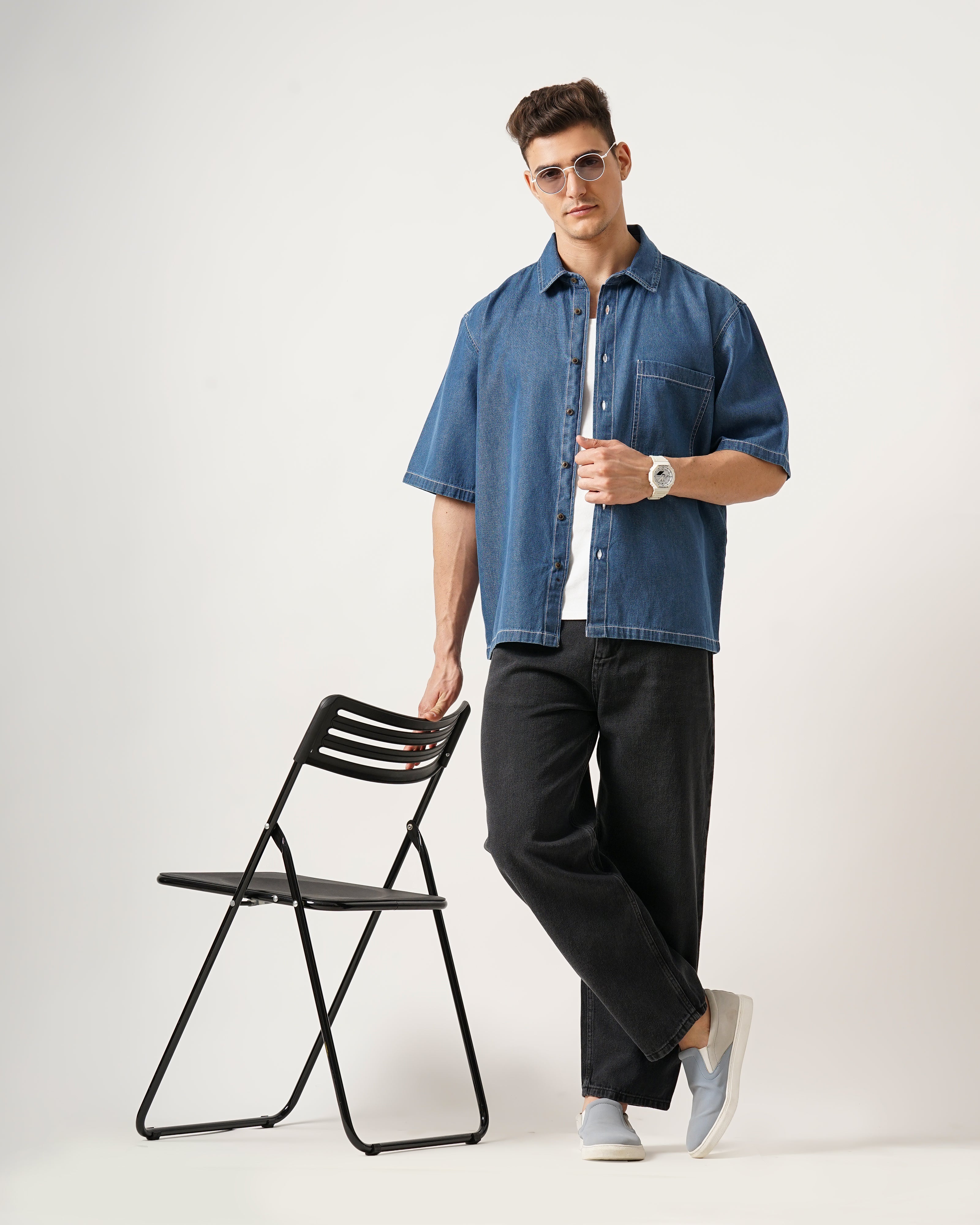 MEN'S OVERSIZED DENIM SHIRT