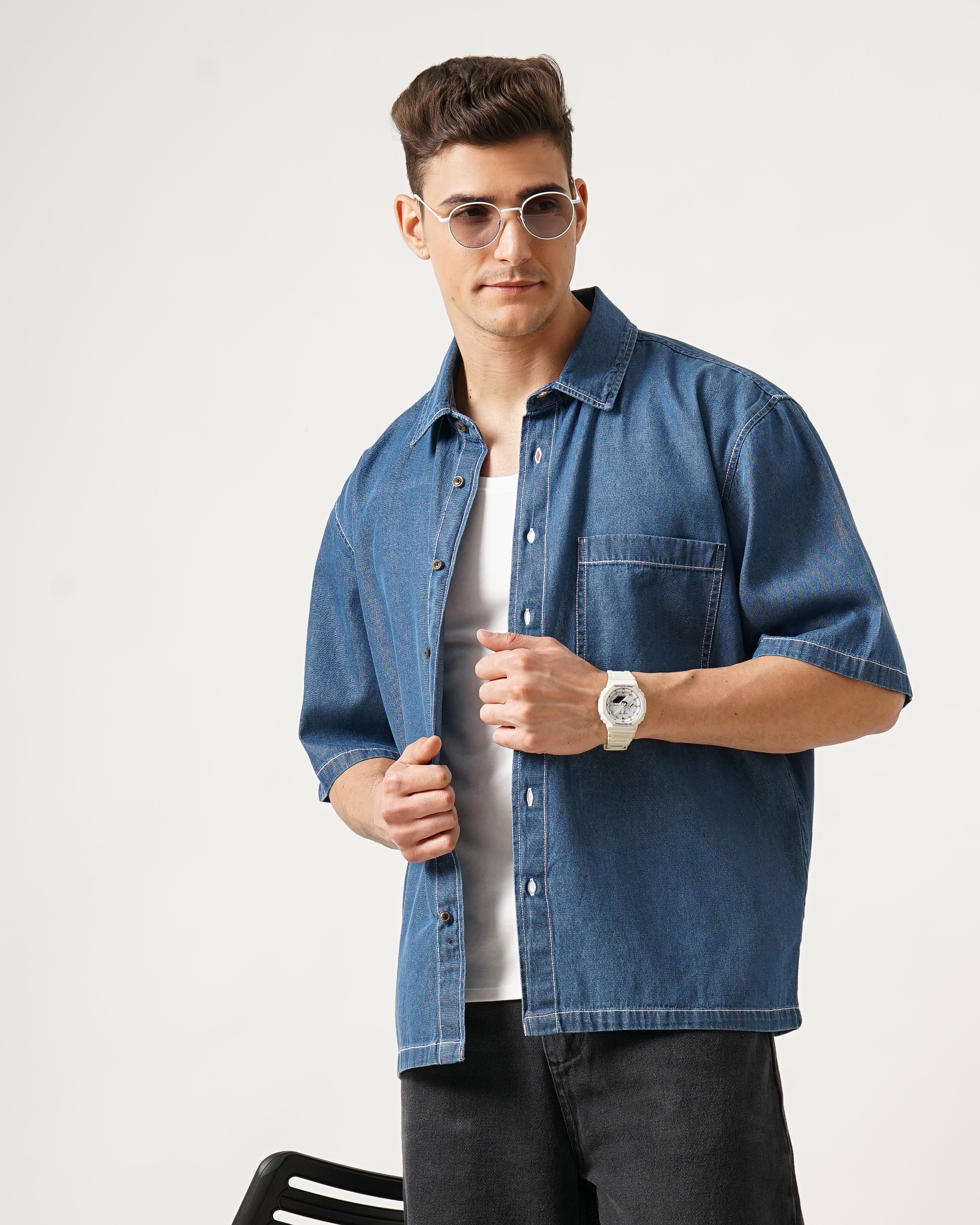 MEN'S OVERSIZED DENIM SHIRT