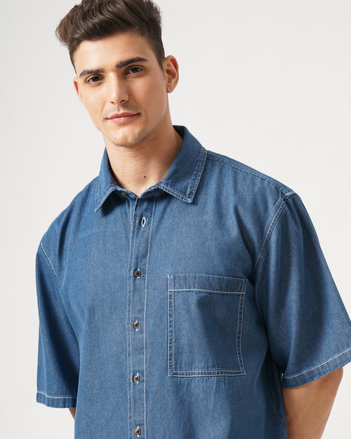 MEN'S OVERSIZED DENIM SHIRT