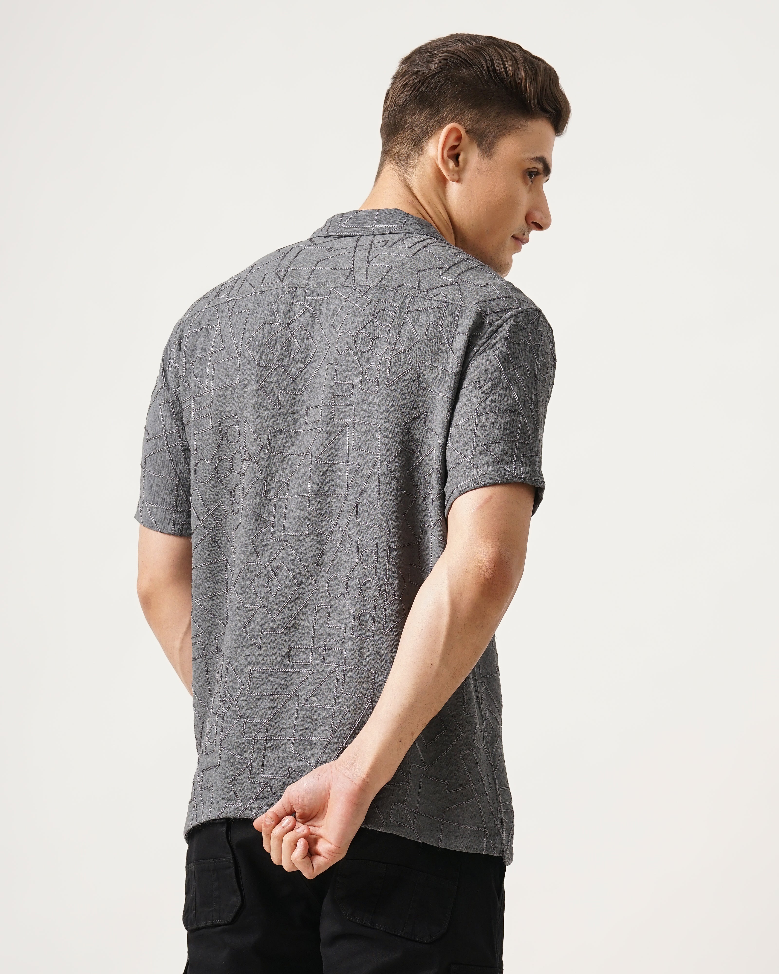 MEN'S SELF DESIGN SHIRT