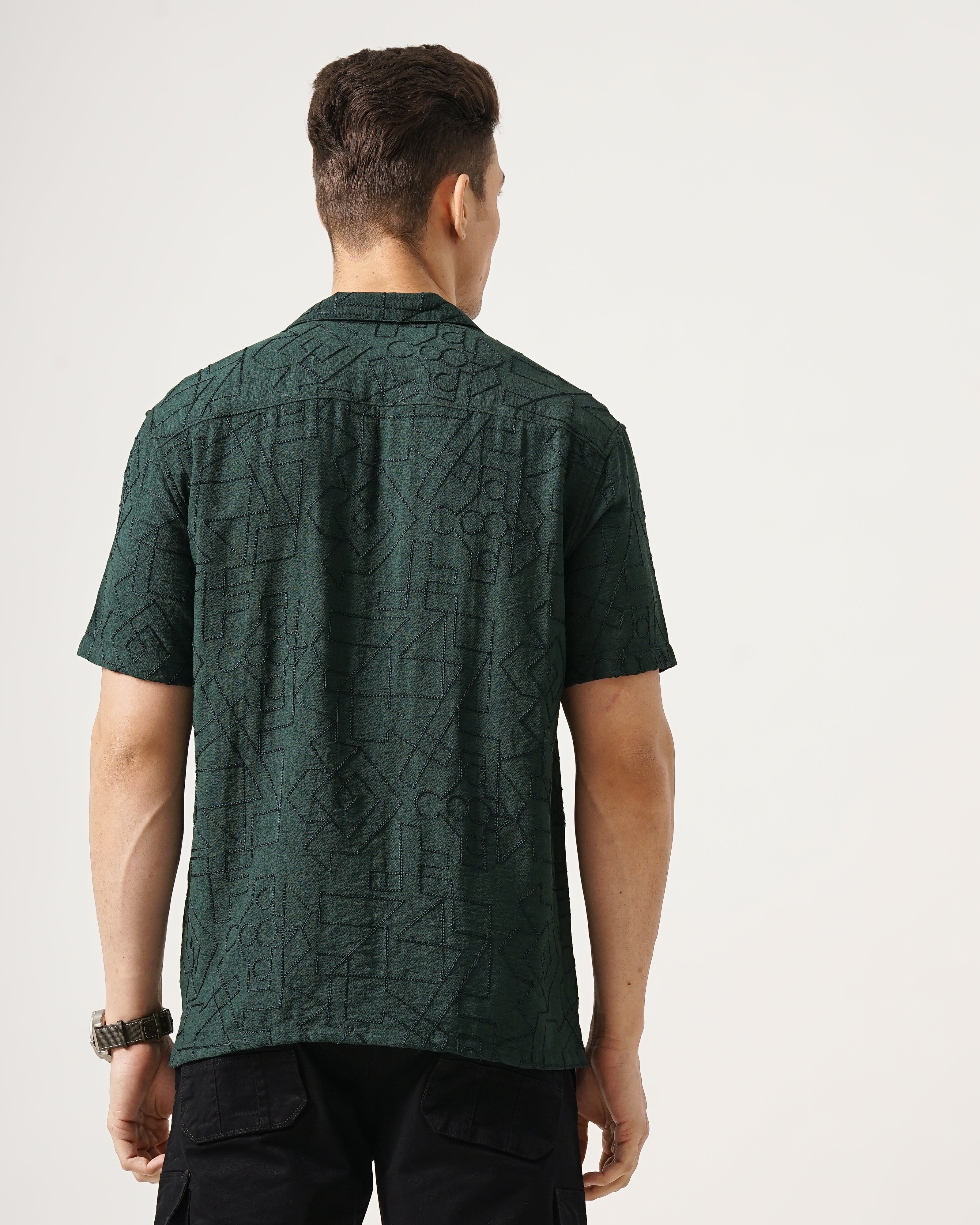 MEN'S SELF DESIGN SHIRT