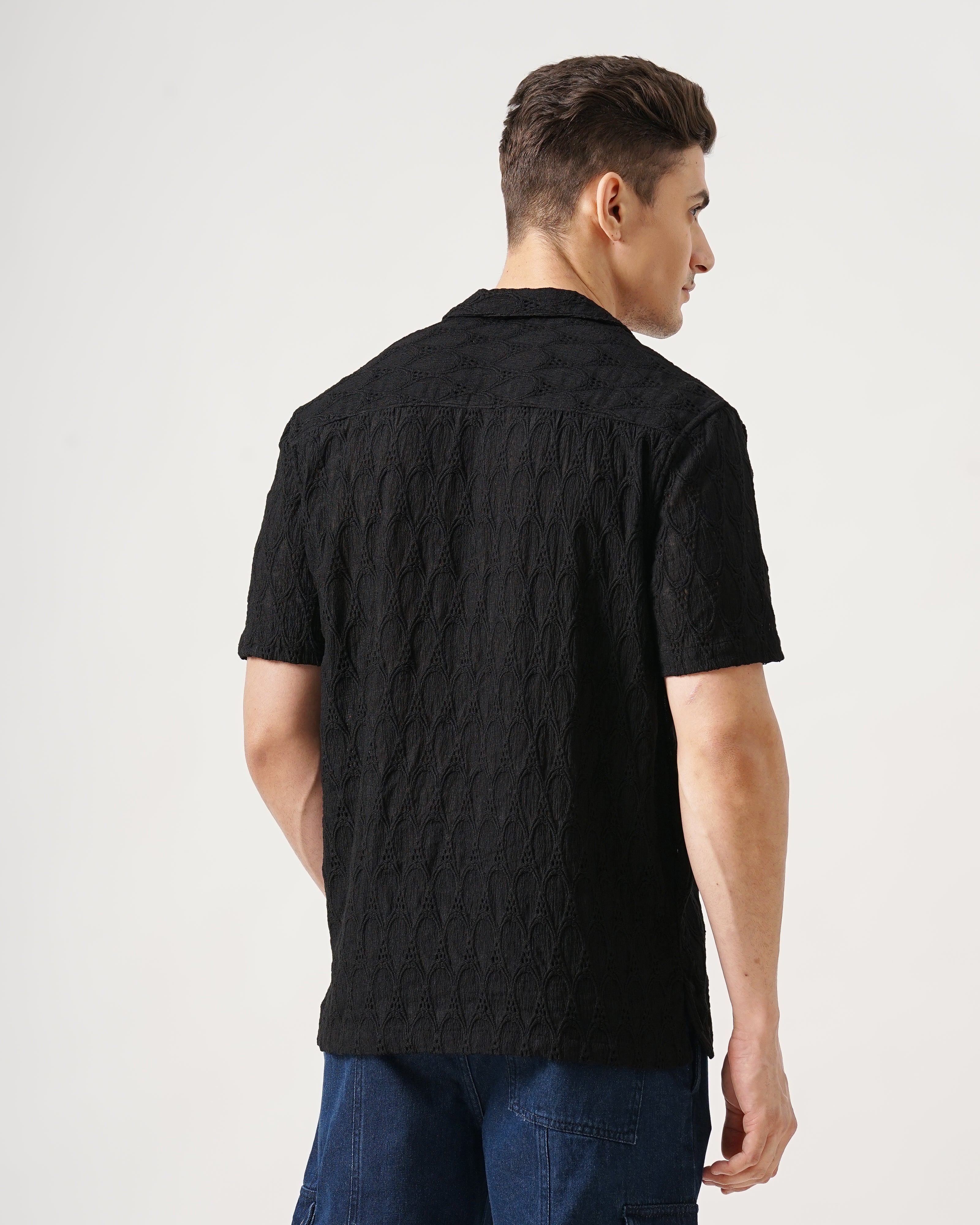 men's Self Design Shirt