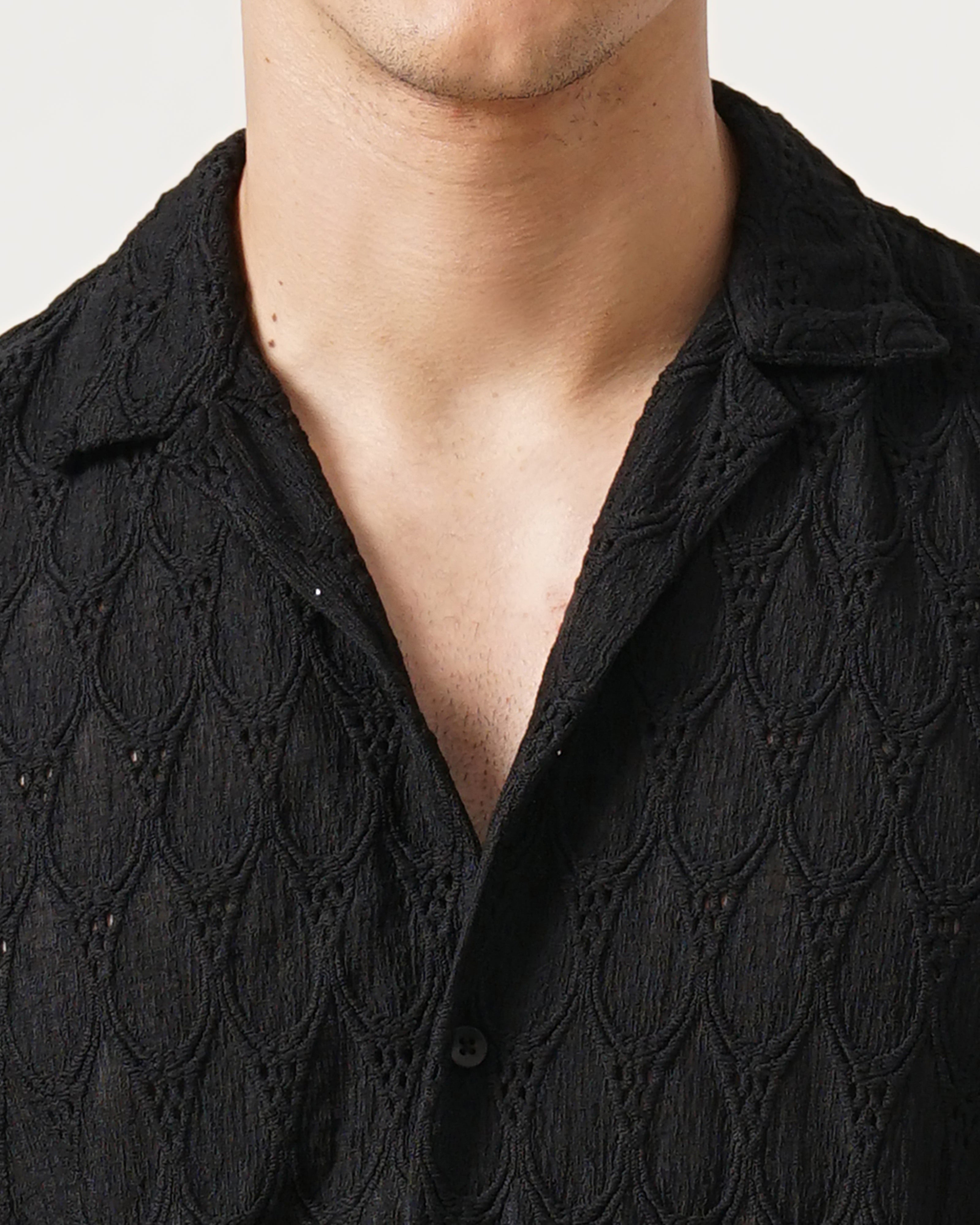 men's Self Design Shirt