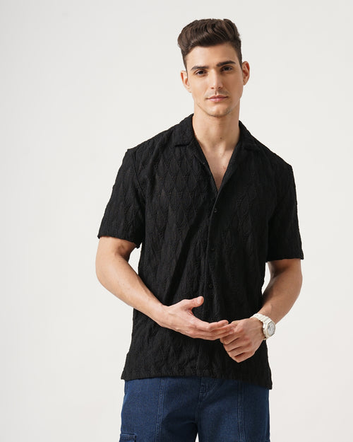 men's Self Design Shirt