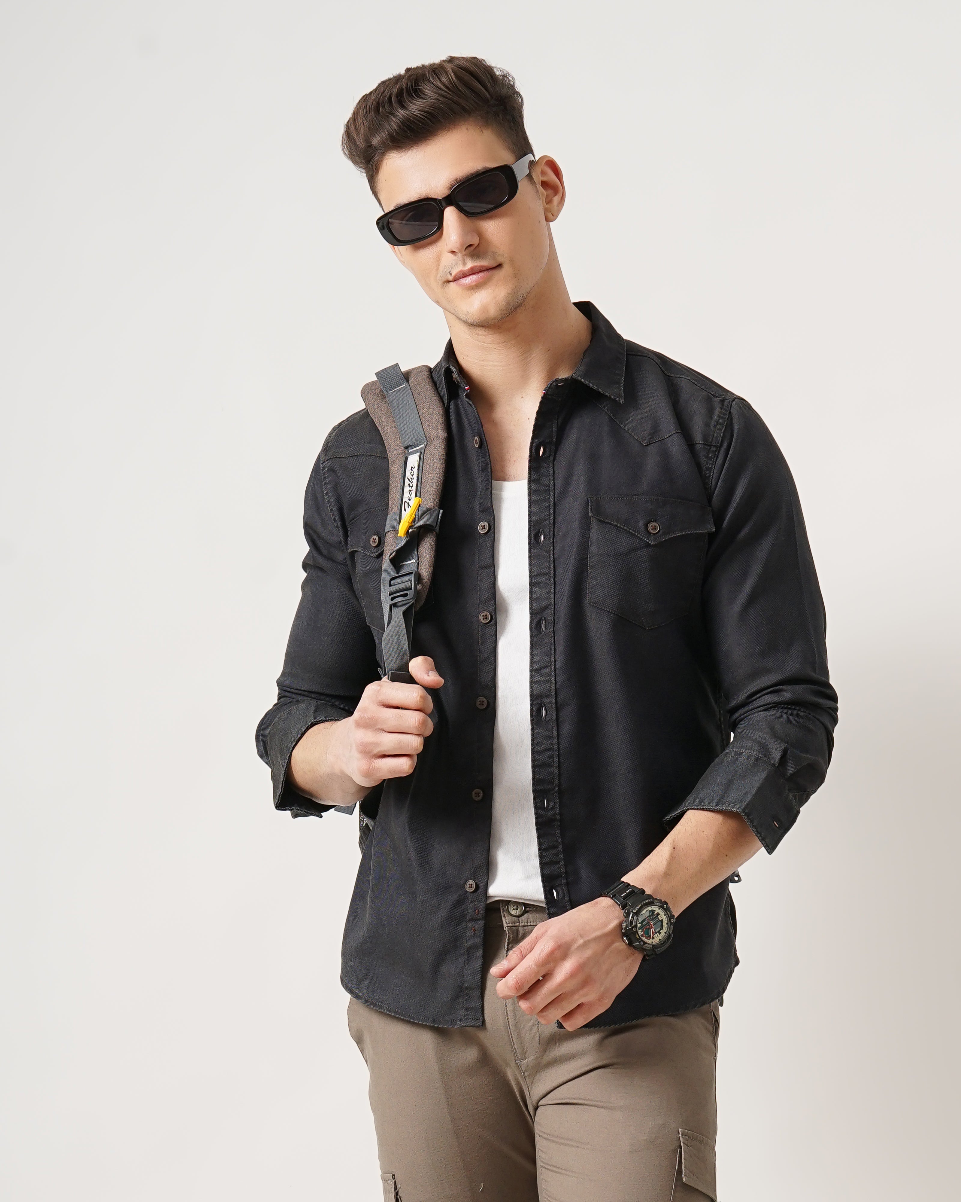 Men's Solid Casual Shirt