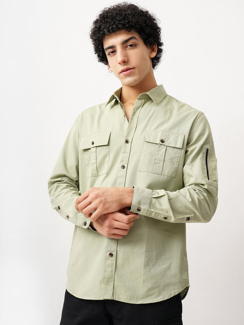 DOUBLE POCKET SLIM FIT SHIRT