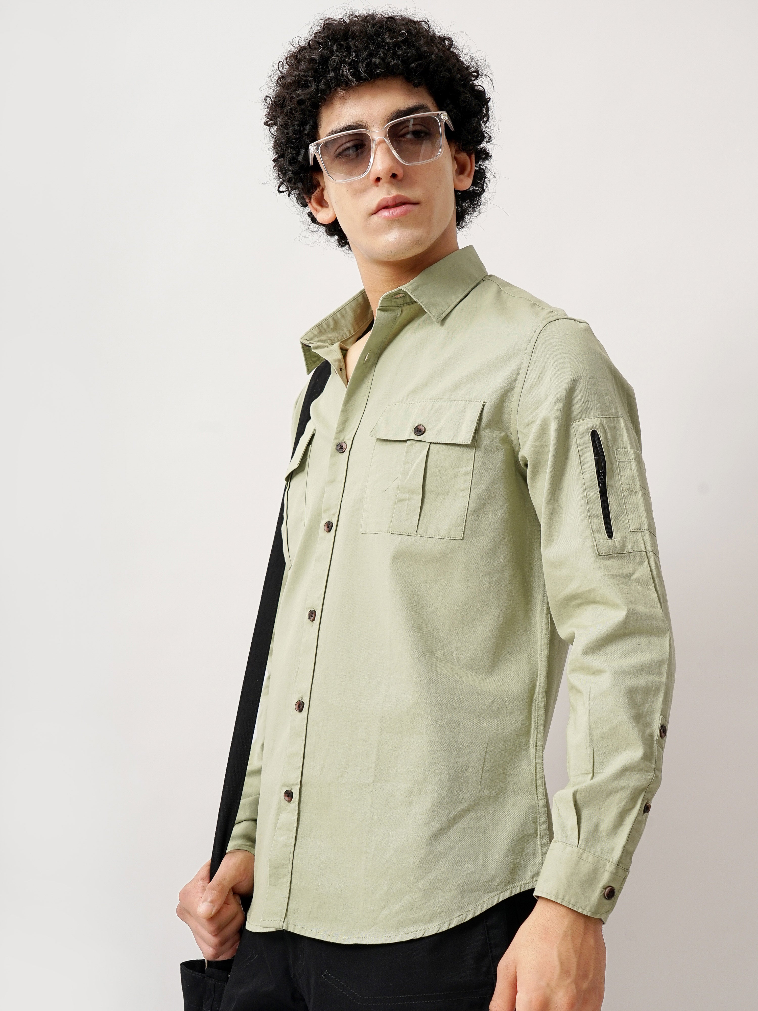 DOUBLE POCKET SLIM FIT SHIRT