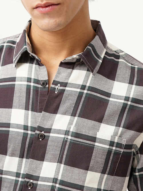 Waffle Checks Regular Fit casual Shirt