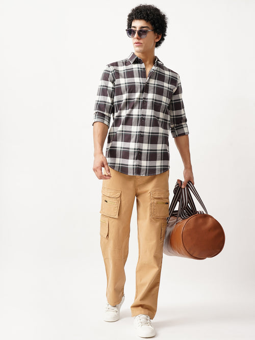 Waffle Checks Regular Fit casual Shirt