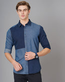 colour block denim shirt
