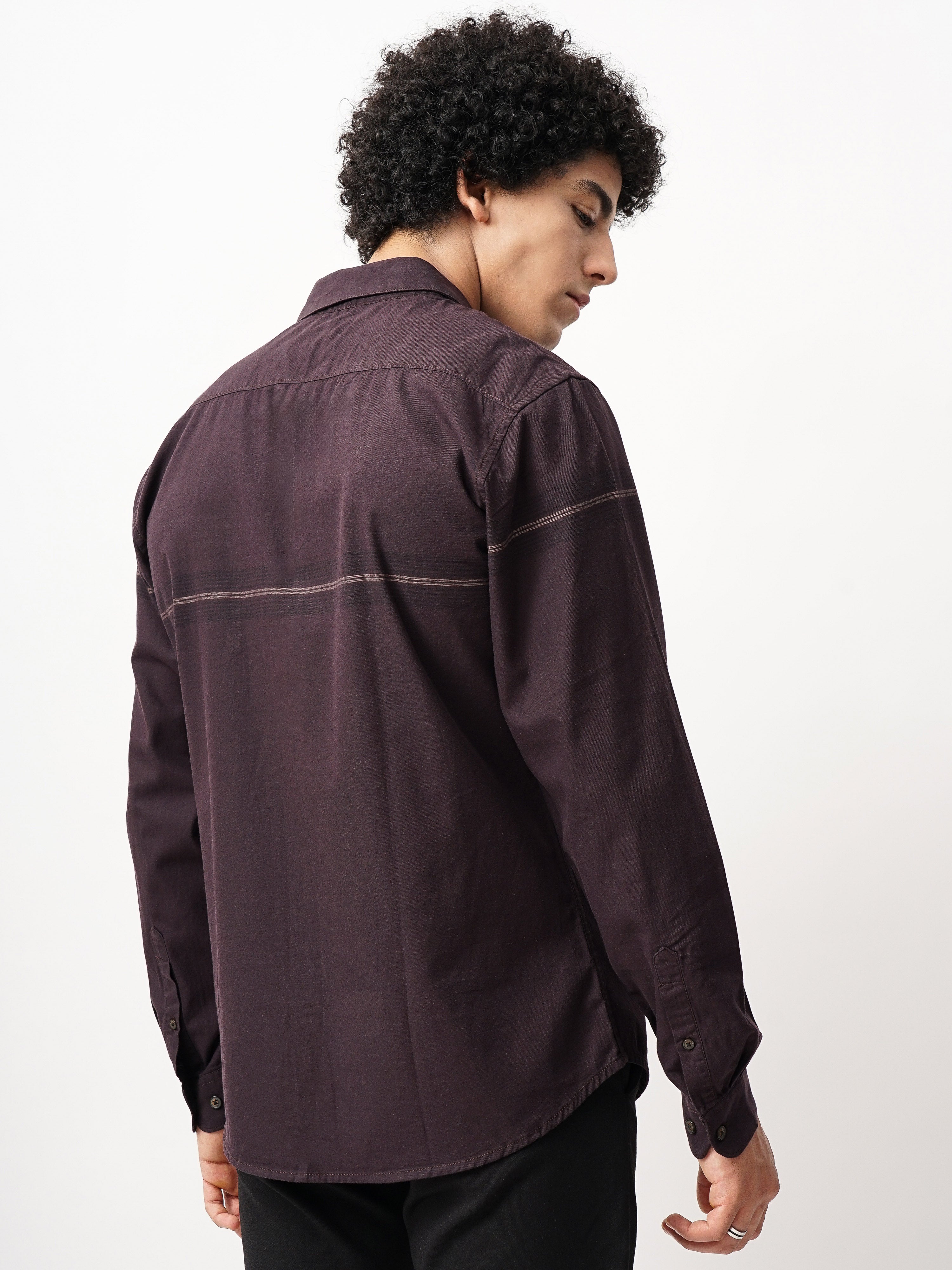 PLACEMENT STRIPES SLIM FIT SHIRT