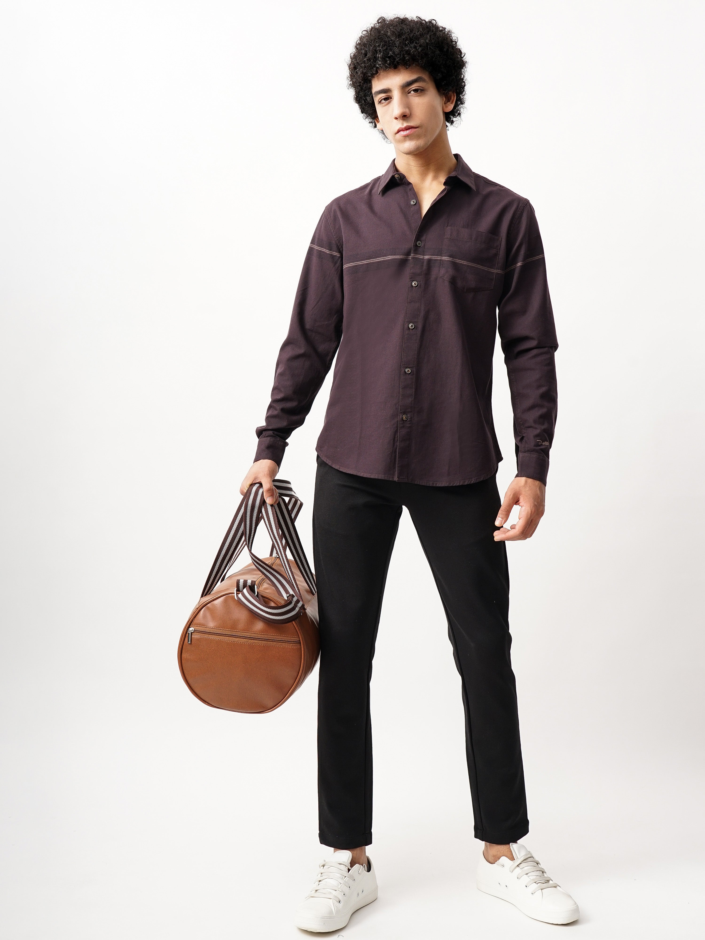 PLACEMENT STRIPES SLIM FIT SHIRT