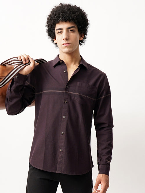 PLACEMENT STRIPES SLIM FIT SHIRT