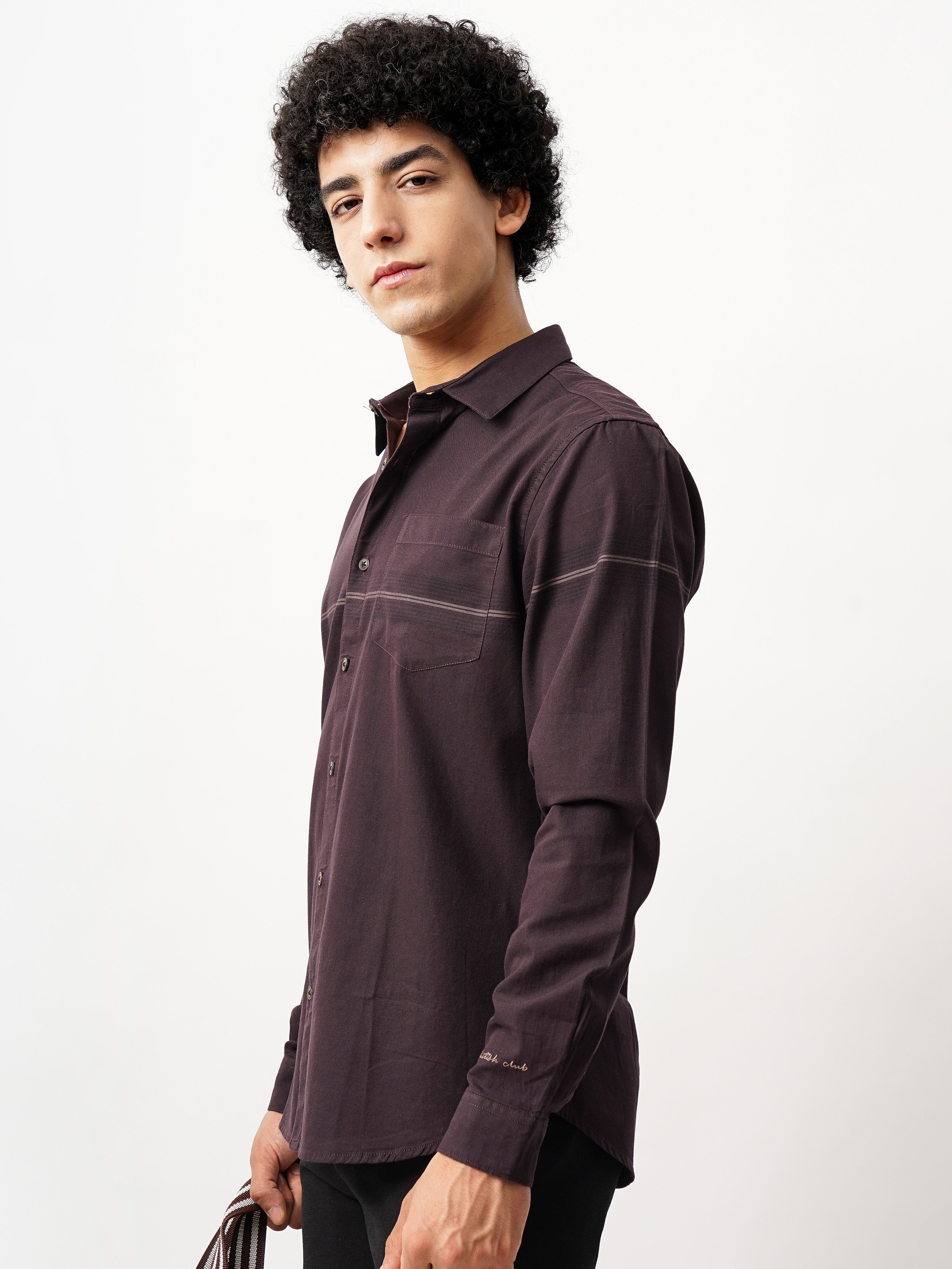 PLACEMENT STRIPES SLIM FIT SHIRT