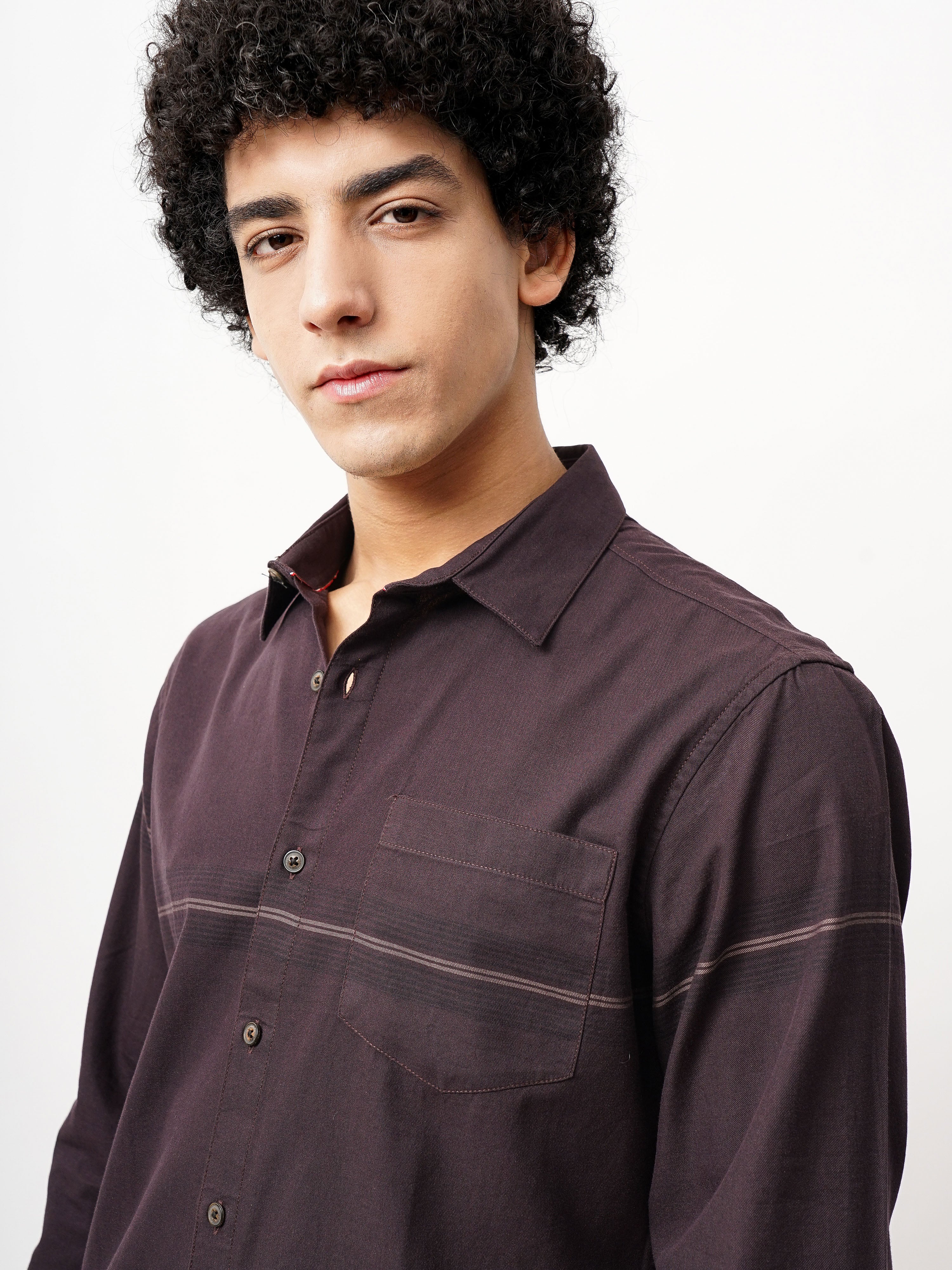 PLACEMENT STRIPES SLIM FIT SHIRT