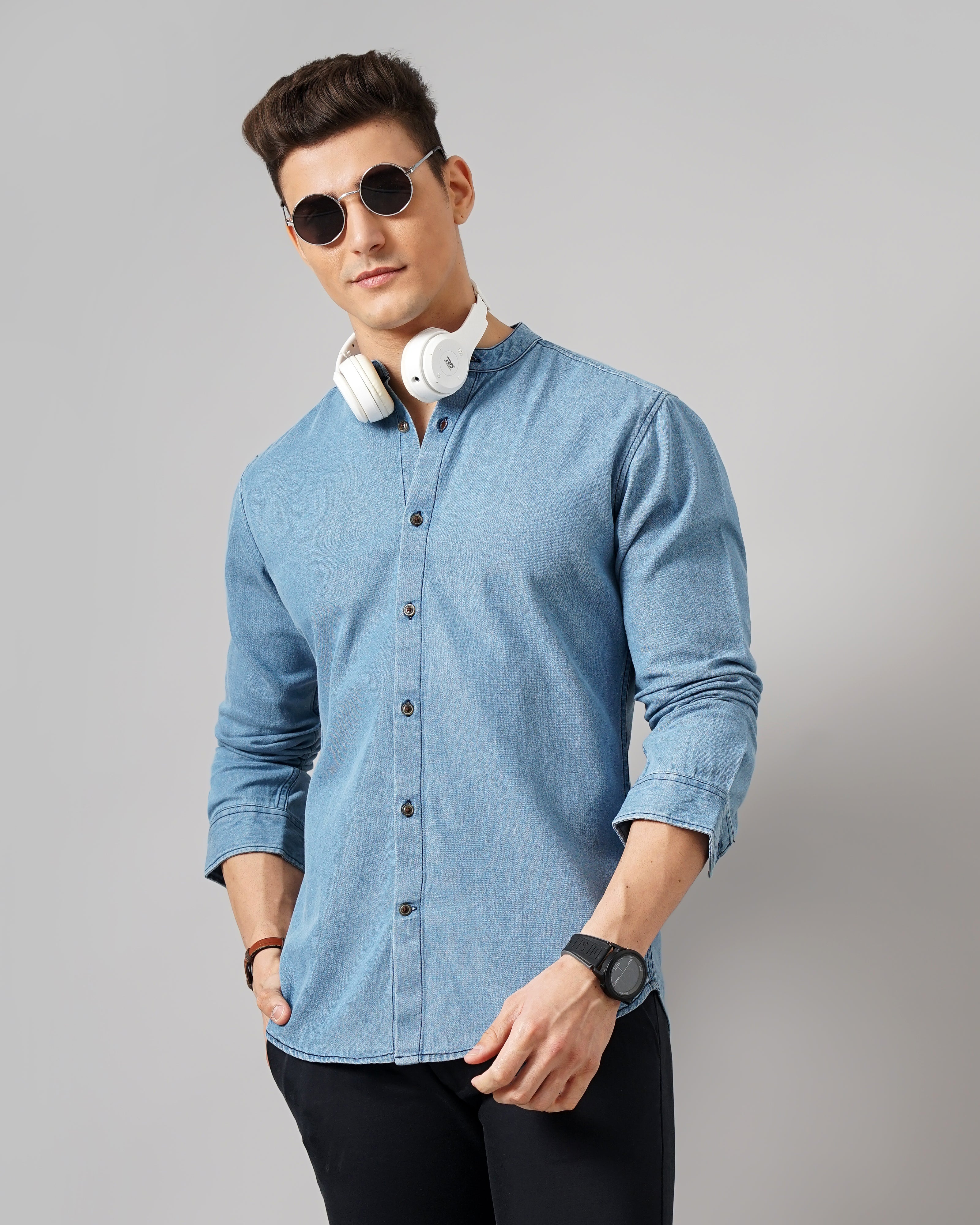 men's denim shirt