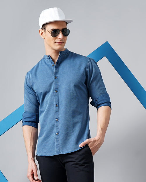 men's denim shirt