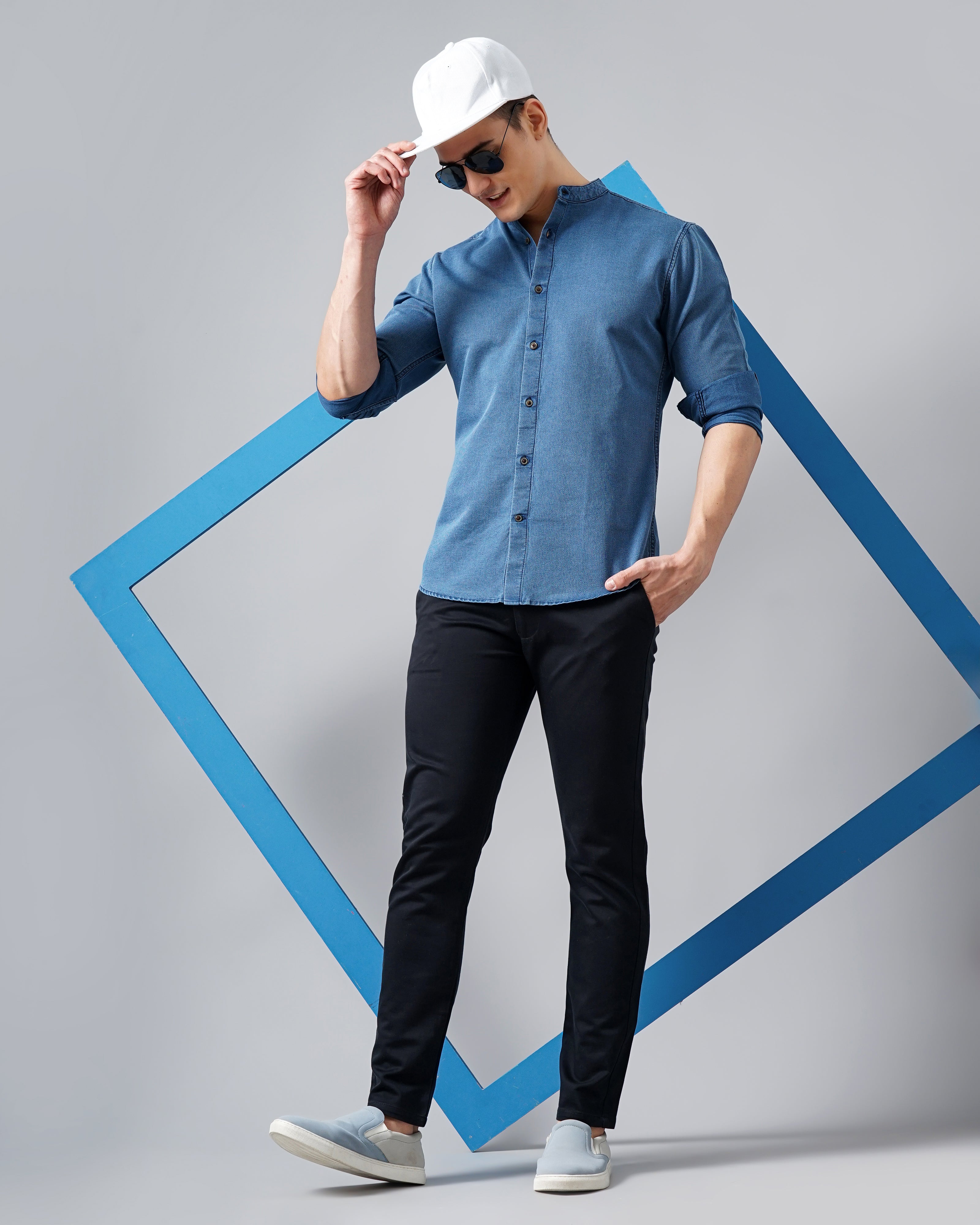 men's denim shirt