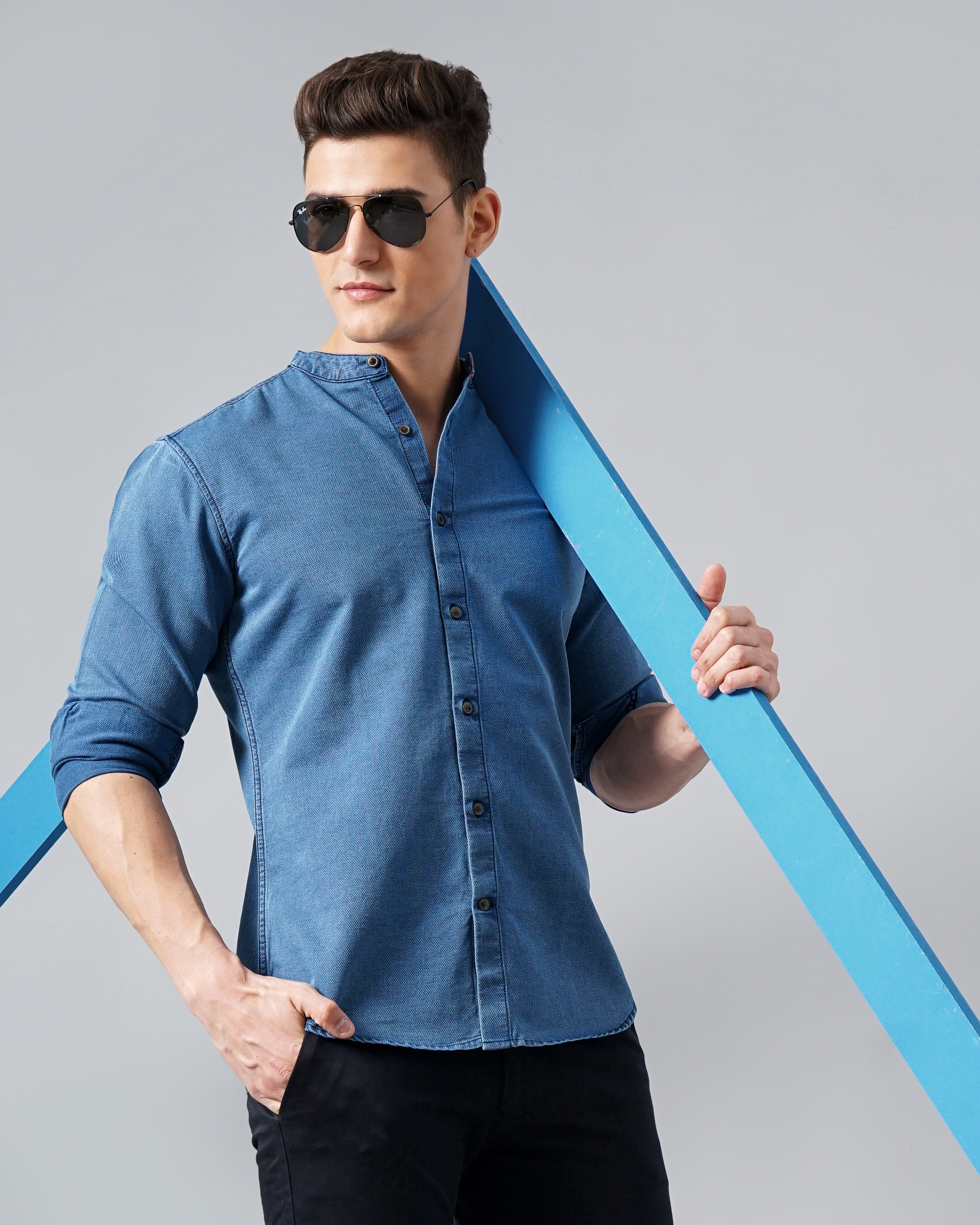 men's denim shirt