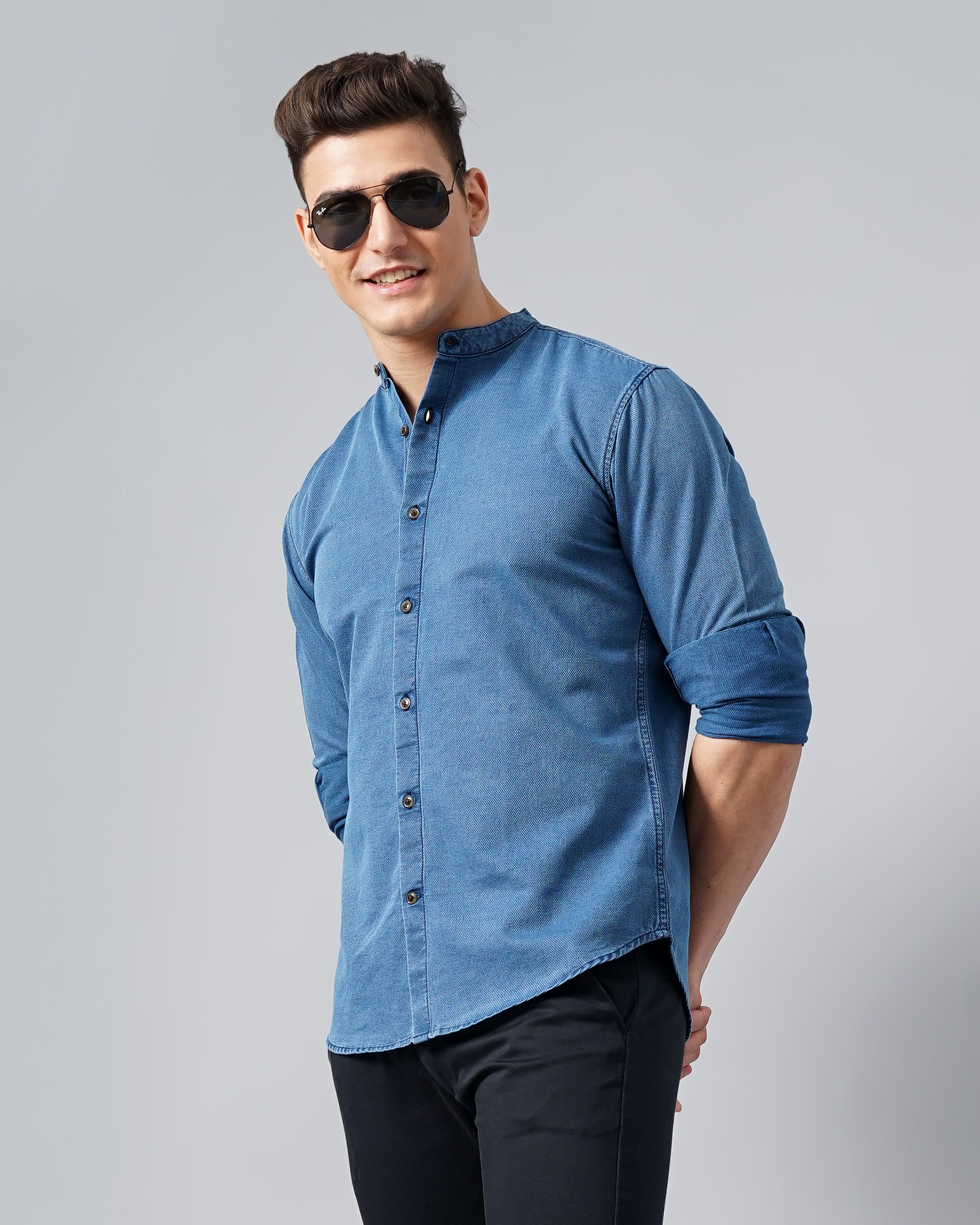 men's denim shirt