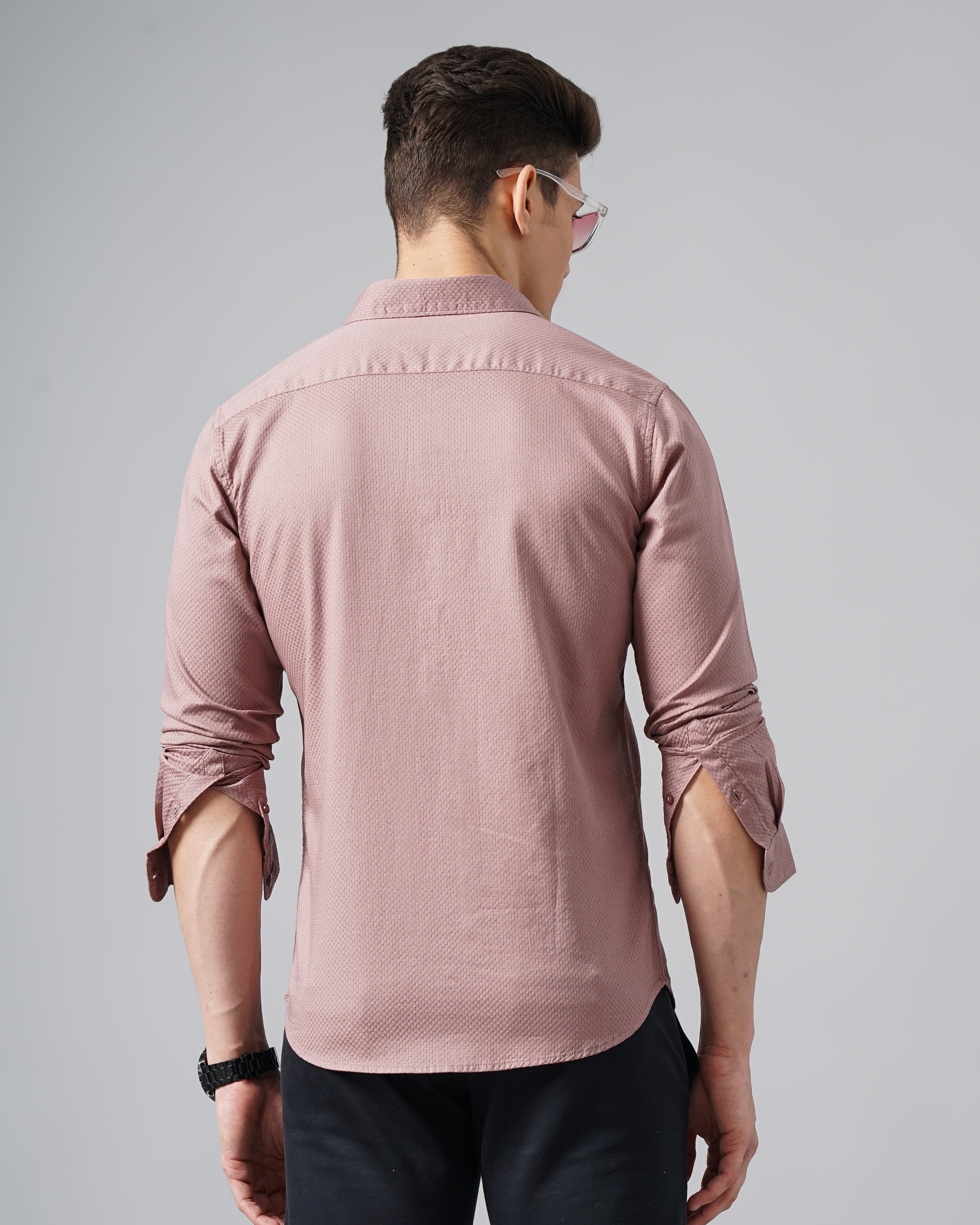 men's Self design Shirt