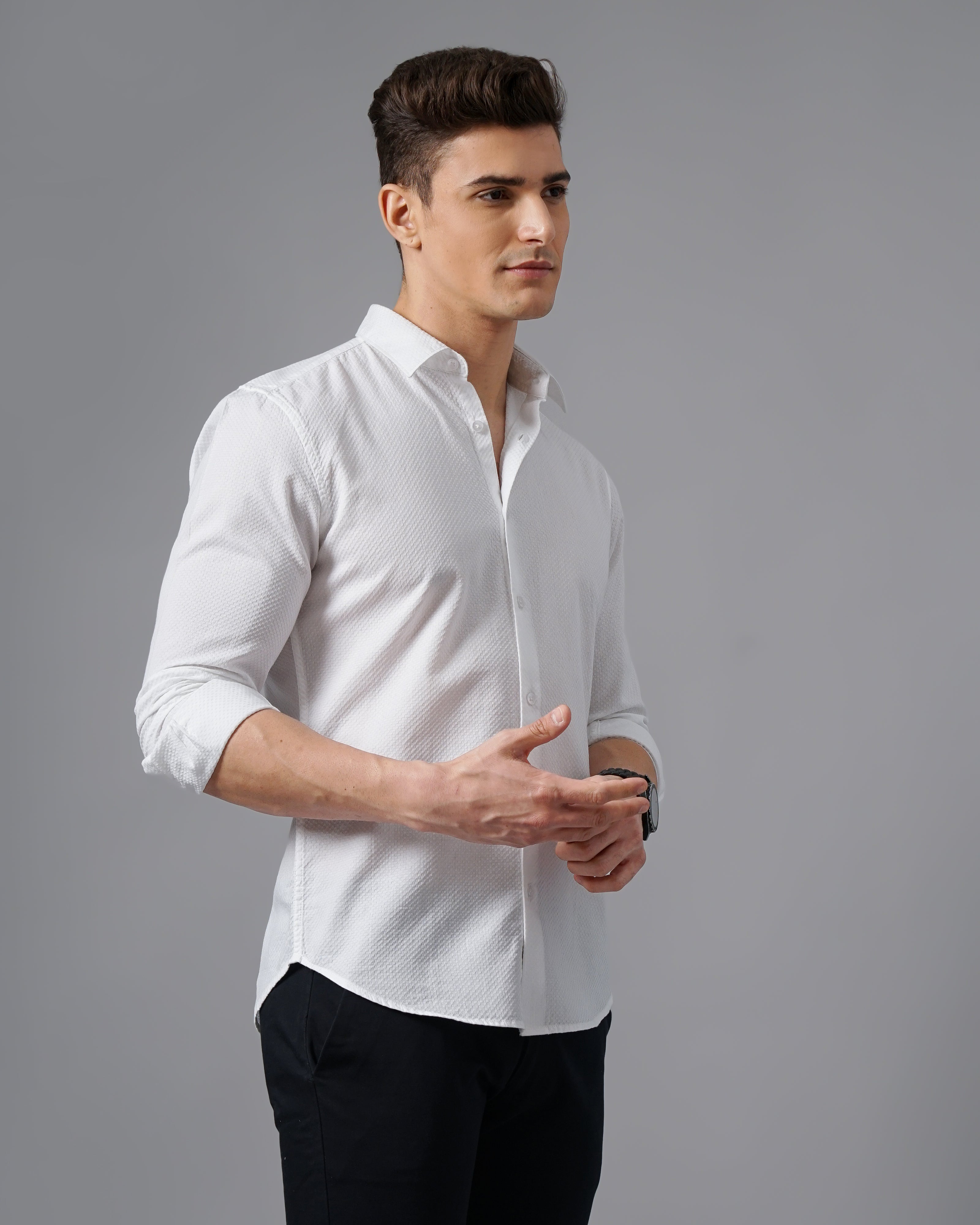 men's Self design Shirt