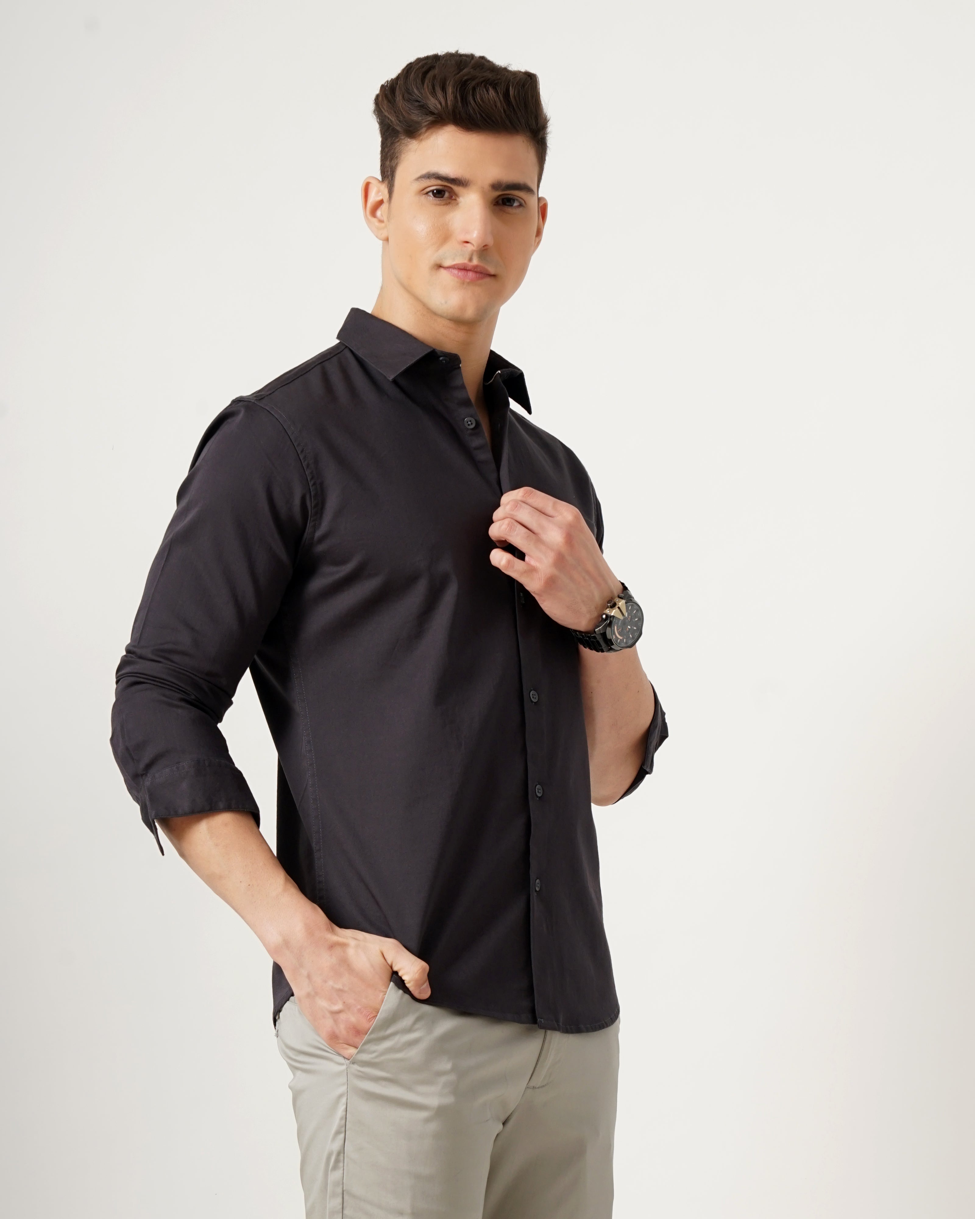 Men's Solid Casual Shirt