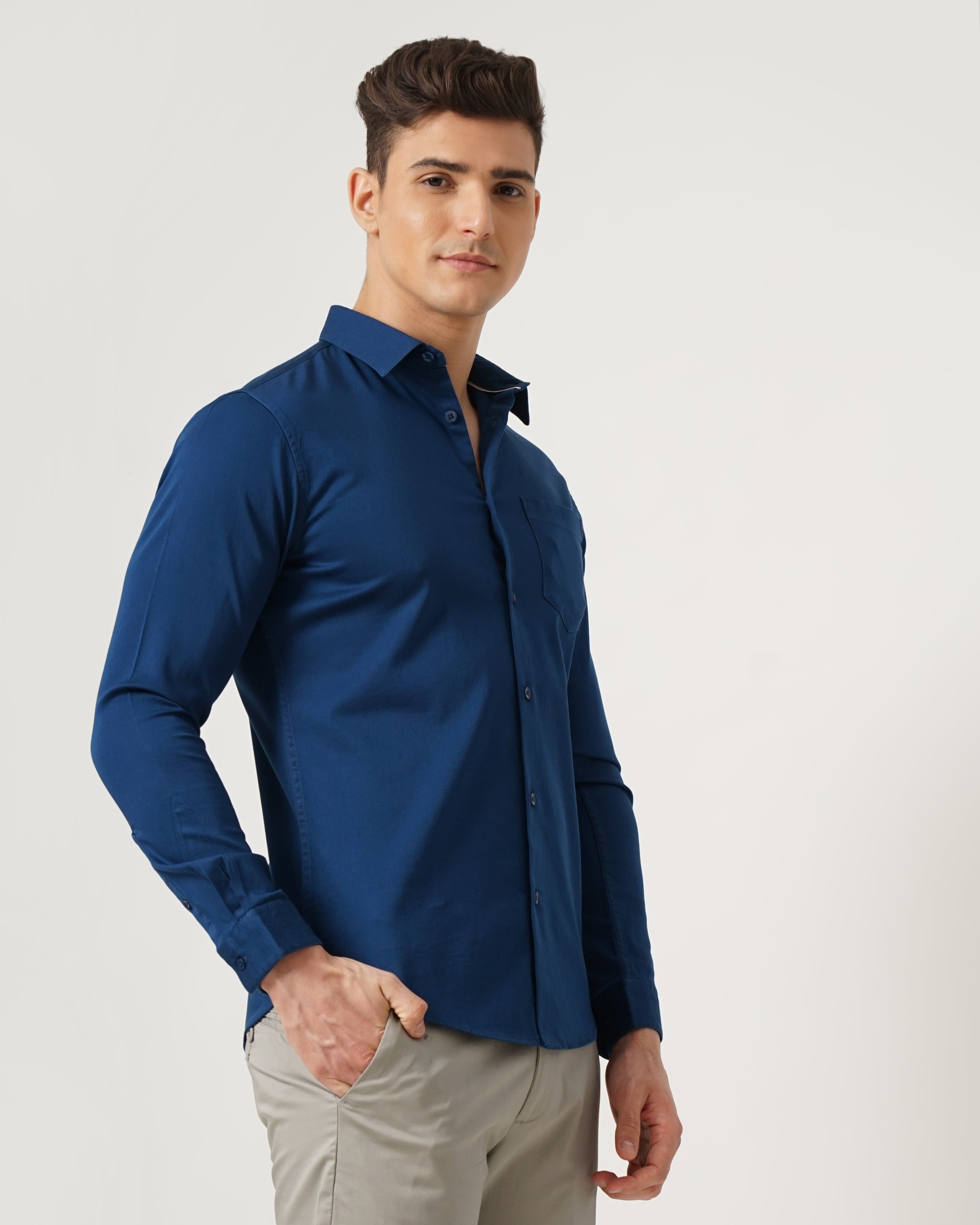 Men's Solid Casual Shirt