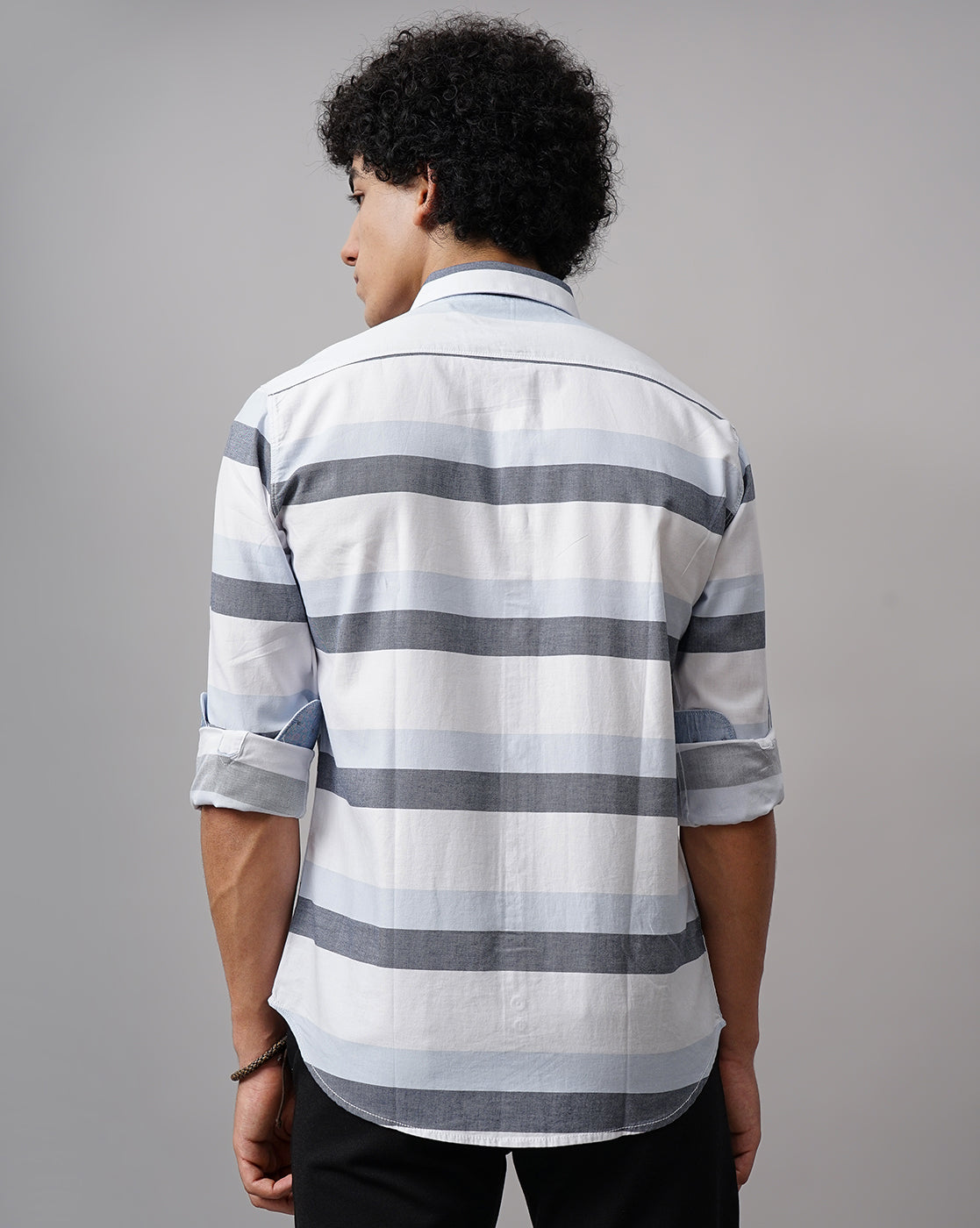 Men Horizontal Stripes Shirt