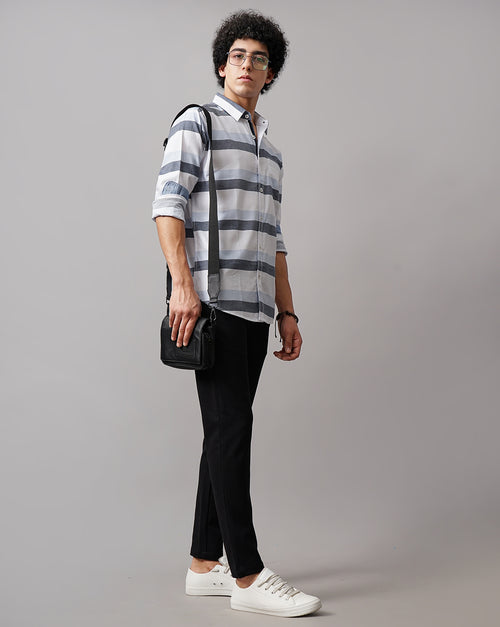Men Horizontal Stripes Shirt