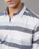 Men Horizontal Stripes Shirt
