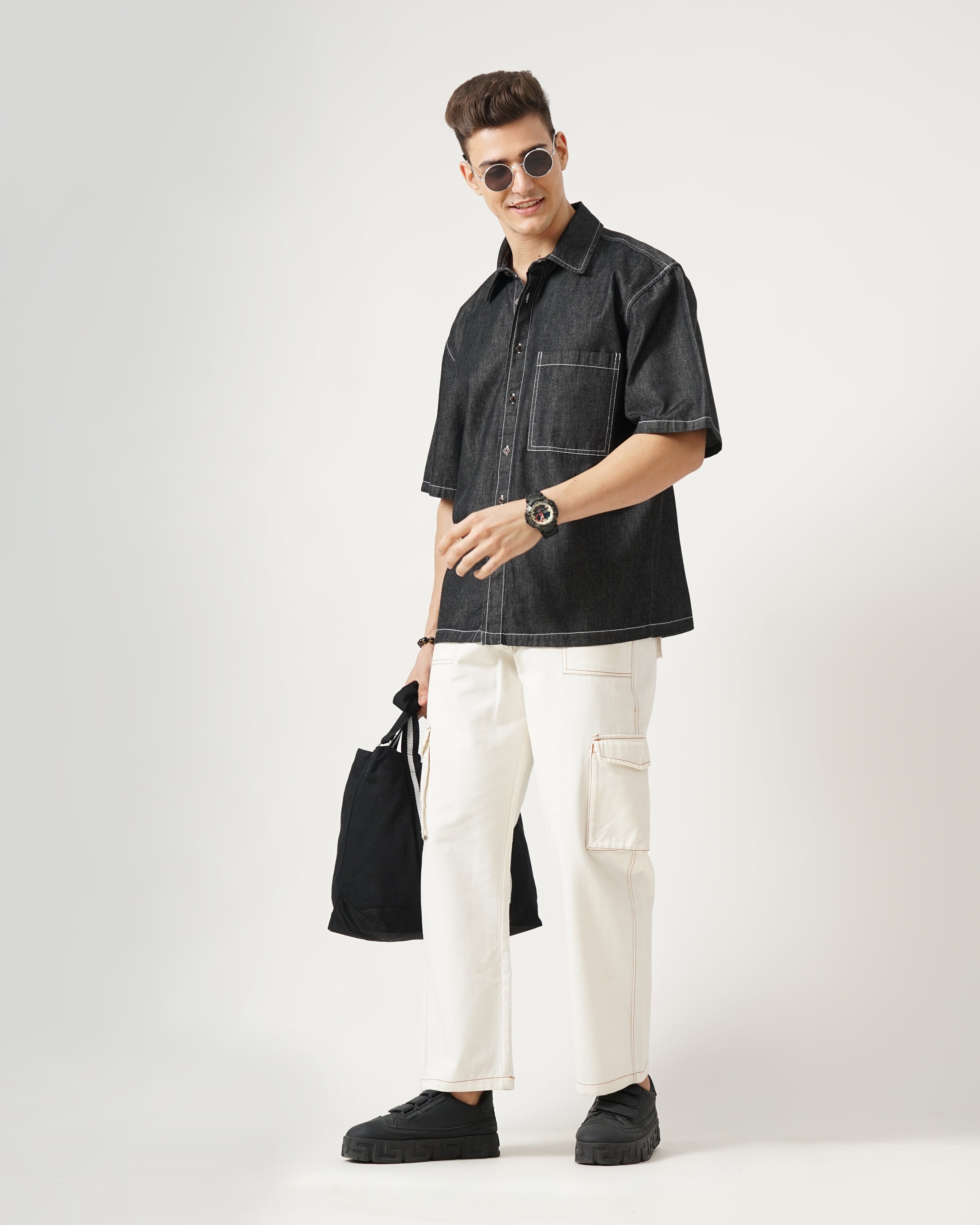 MEN'S OVERSIZED DENIM SHIRT