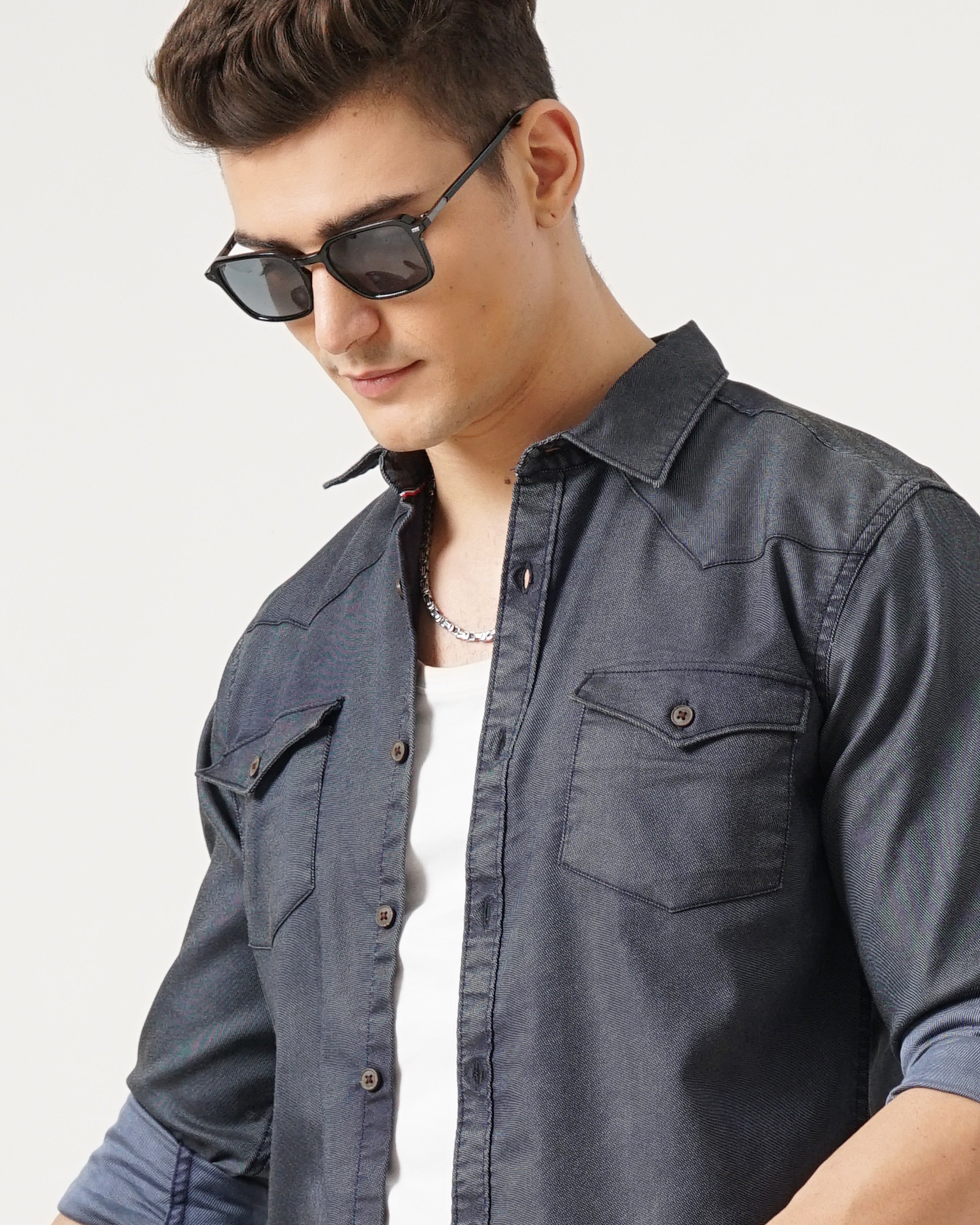 Men's Solid Casual Shirt