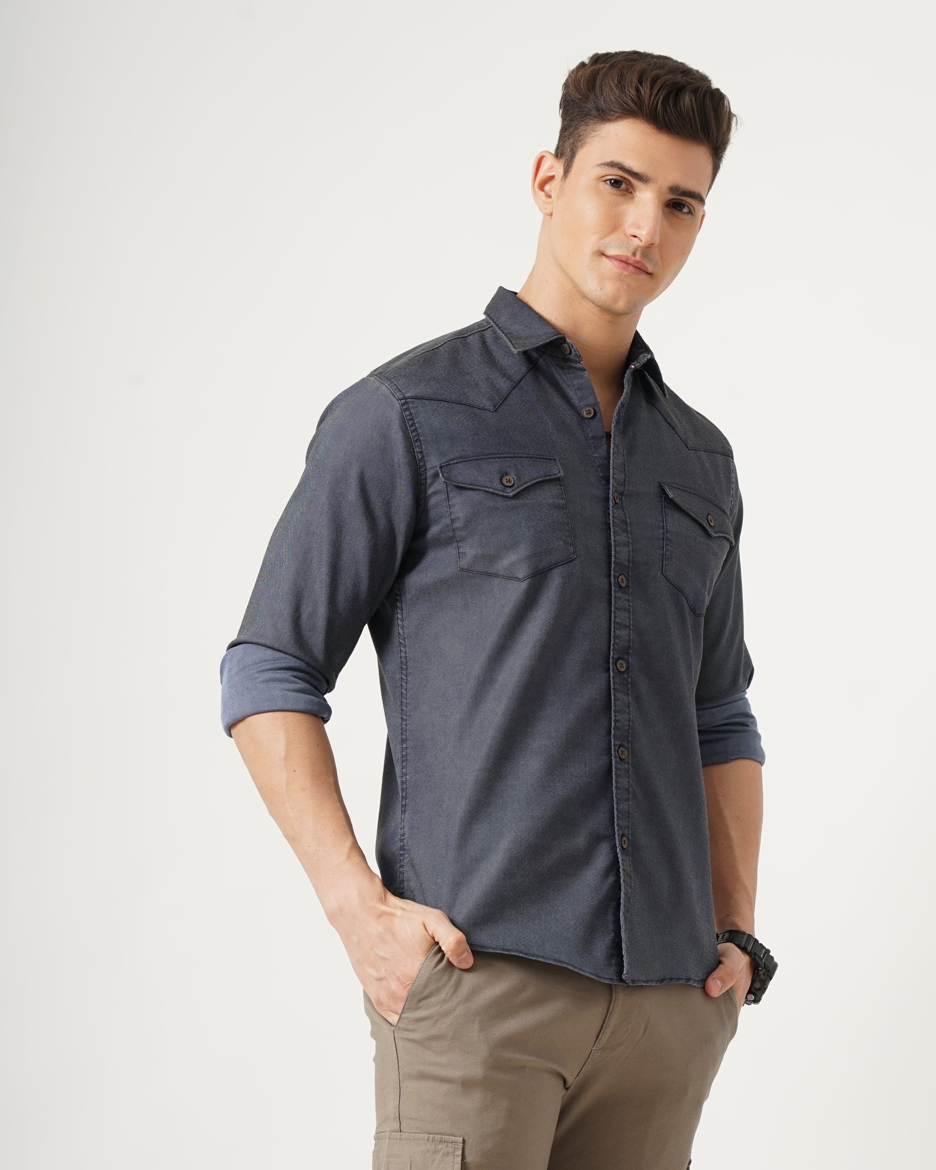 Men's Solid Casual Shirt