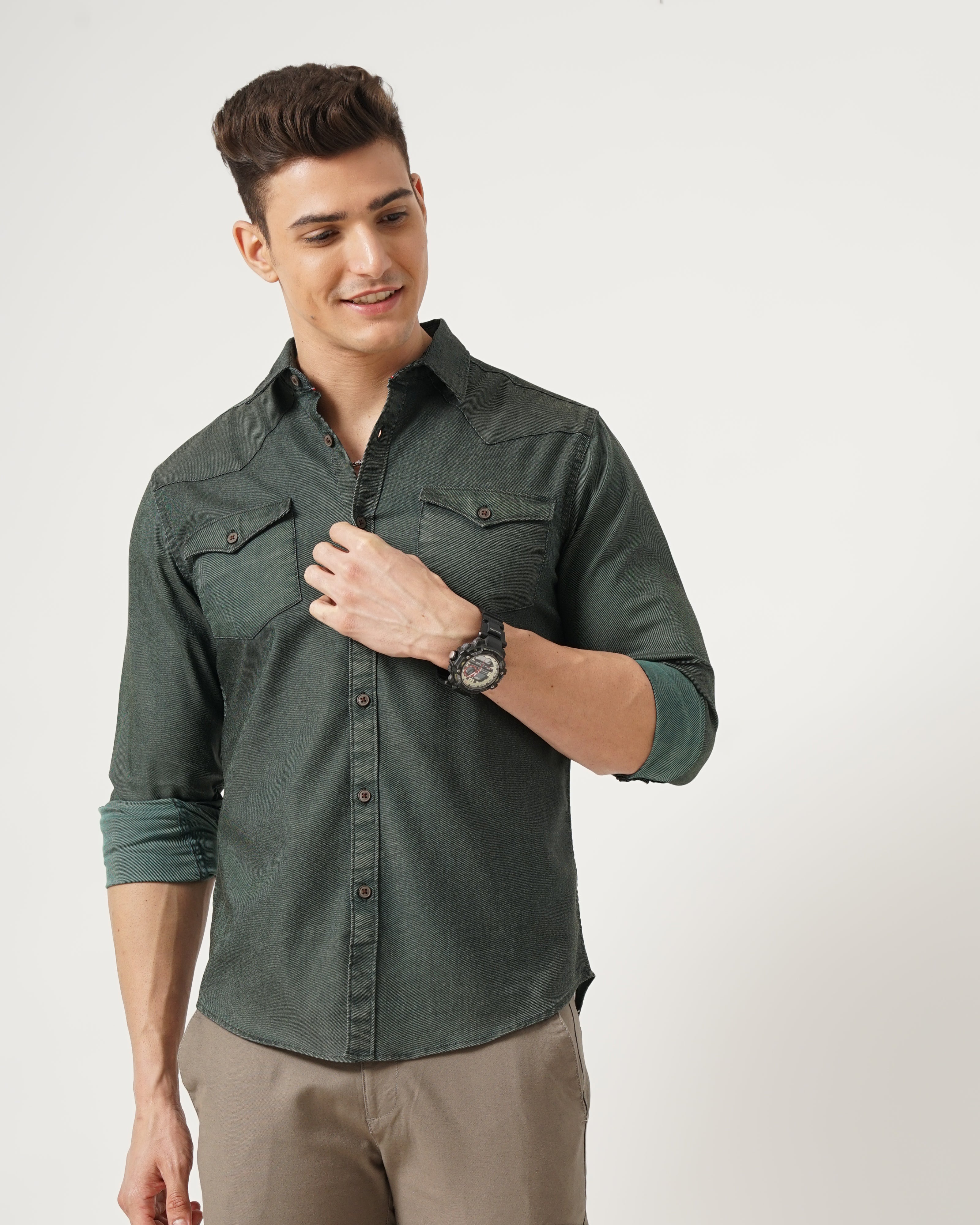 Men's Solid Casual Shirt
