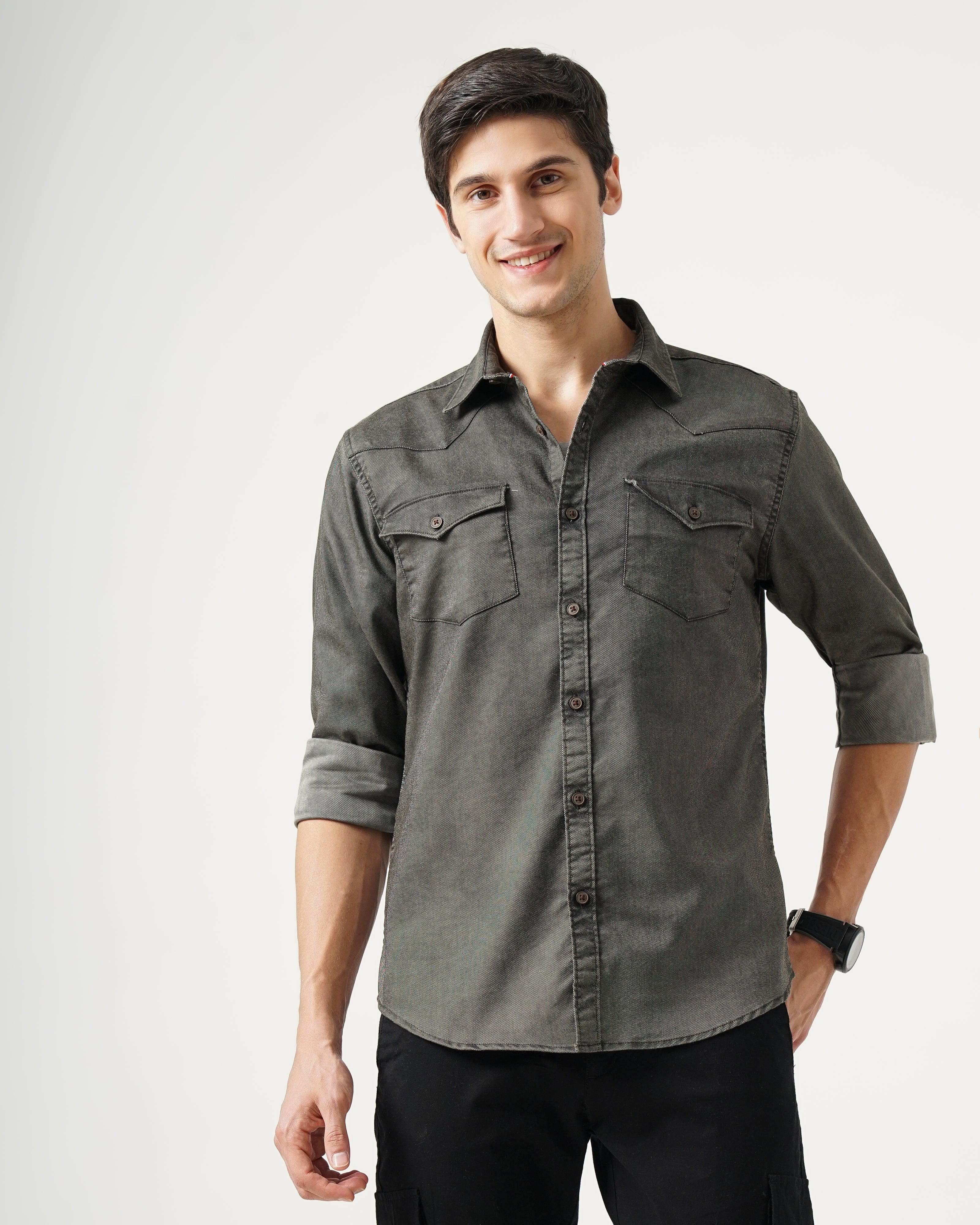 Men's Solid Casual Shirt